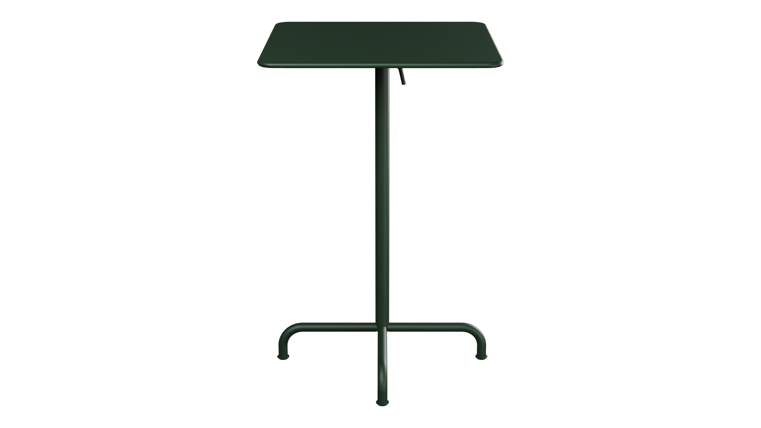 Rigi Metall-Stehtisch Outdoor 70x70 / 110 klappbar  in Tannengrün präsentiert im Onlineshop von KAQTU Design AG. Hochtisch Outdoor ist von Schaffner