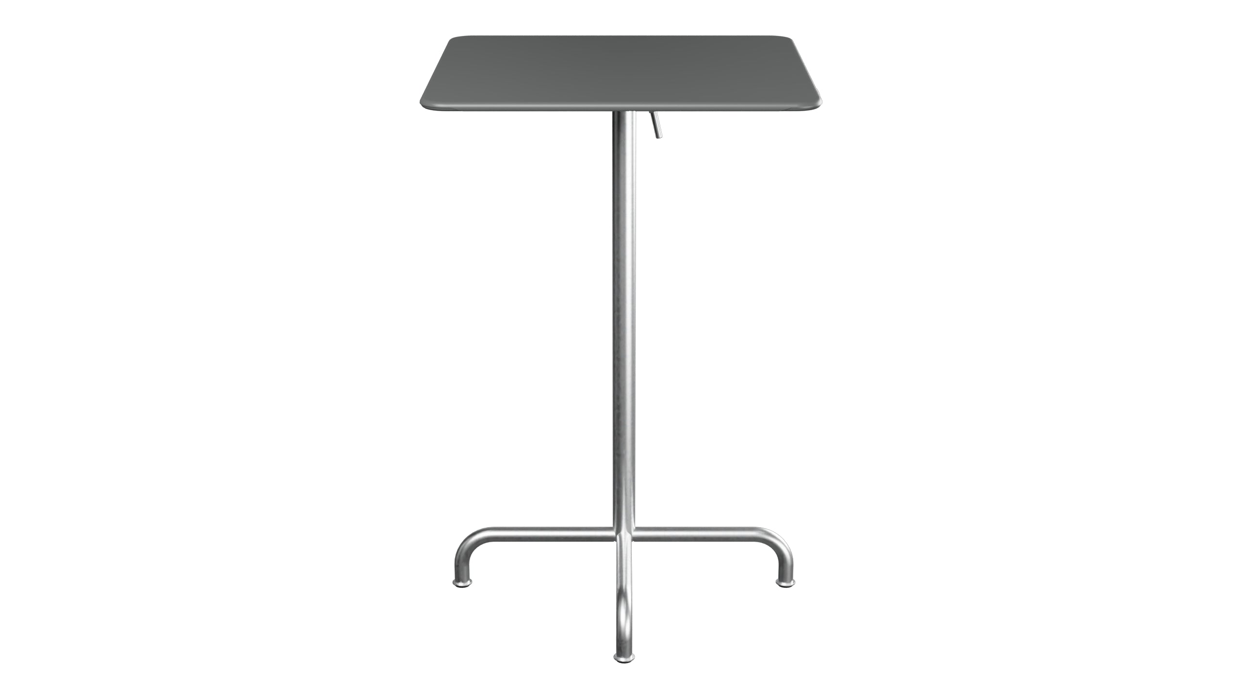 Rigi Metall-Stehtisch Outdoor 70x70 / 110 klappbar  in Graphit präsentiert im Onlineshop von KAQTU Design AG. Hochtisch Outdoor ist von Schaffner