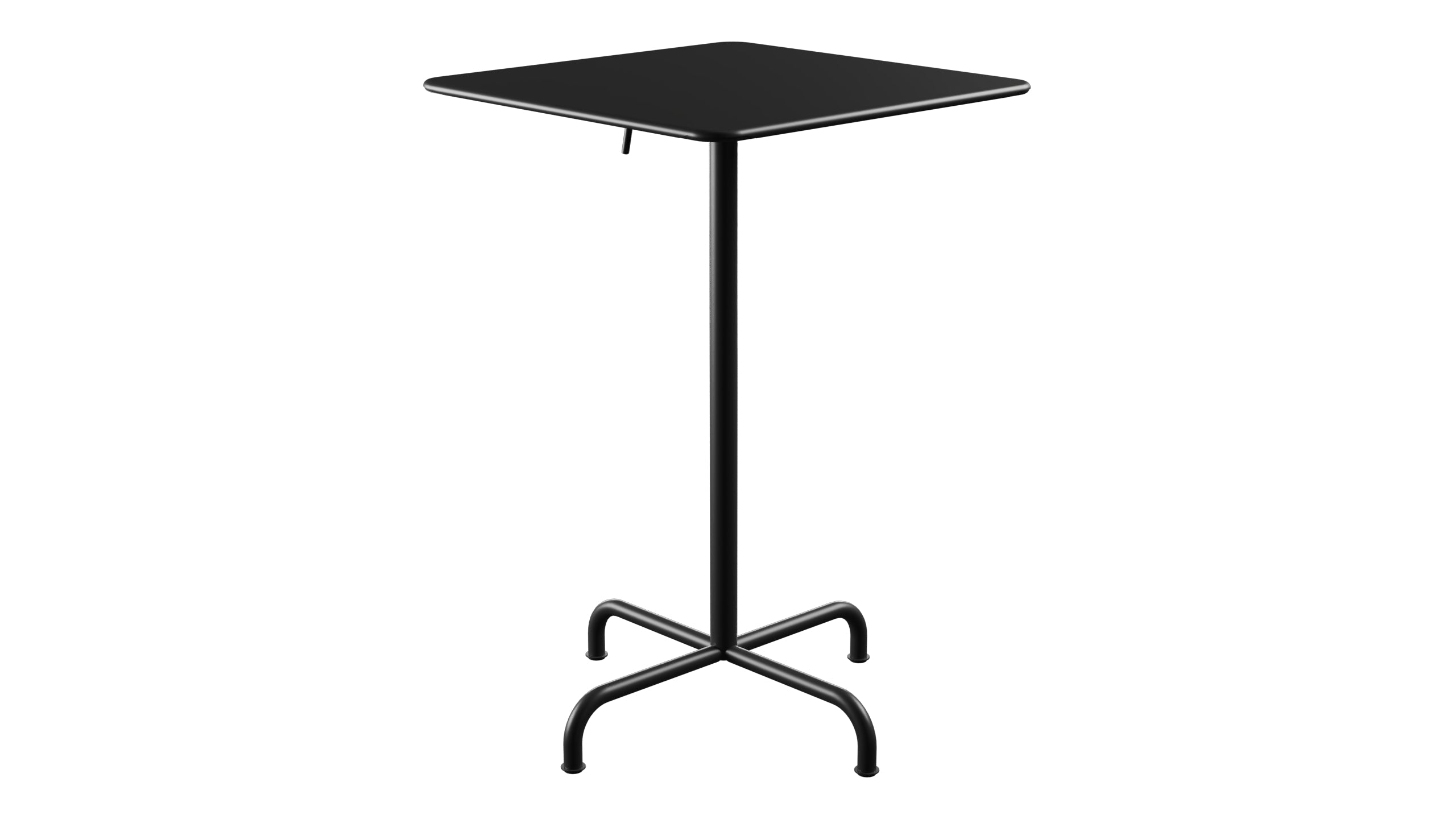 Rigi Metall-Stehtisch Outdoor 70x70 / 110 klappbar  in Anthrazit präsentiert im Onlineshop von KAQTU Design AG. Hochtisch Outdoor ist von Schaffner