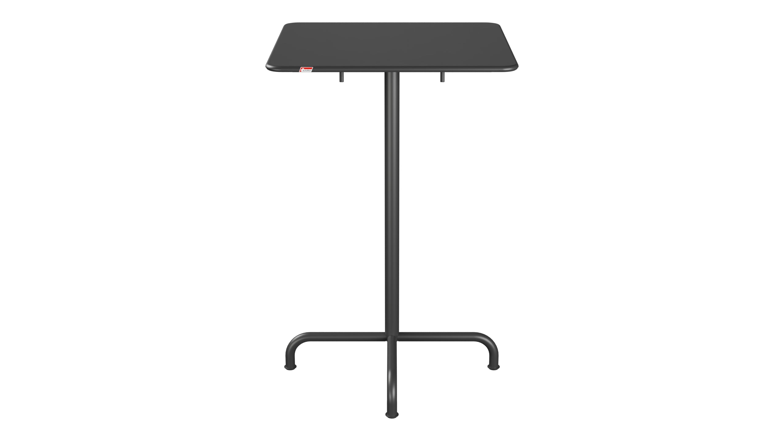 Rigi Metall-Stehtisch Outdoor 70x70 / 110 klappbar  in Anthrazit präsentiert im Onlineshop von KAQTU Design AG. Hochtisch Outdoor ist von Schaffner