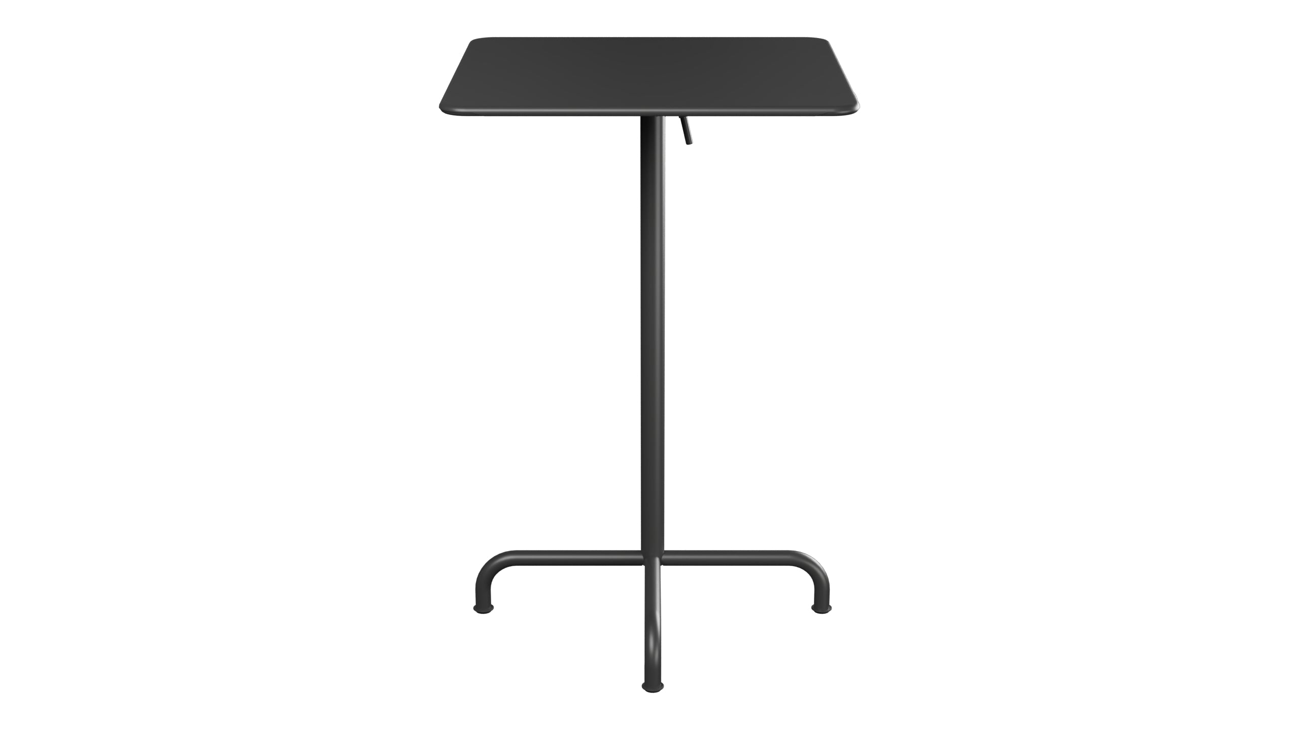 Rigi Metall-Stehtisch Outdoor 70x70 / 110 klappbar  in Anthrazit präsentiert im Onlineshop von KAQTU Design AG. Hochtisch Outdoor ist von Schaffner
