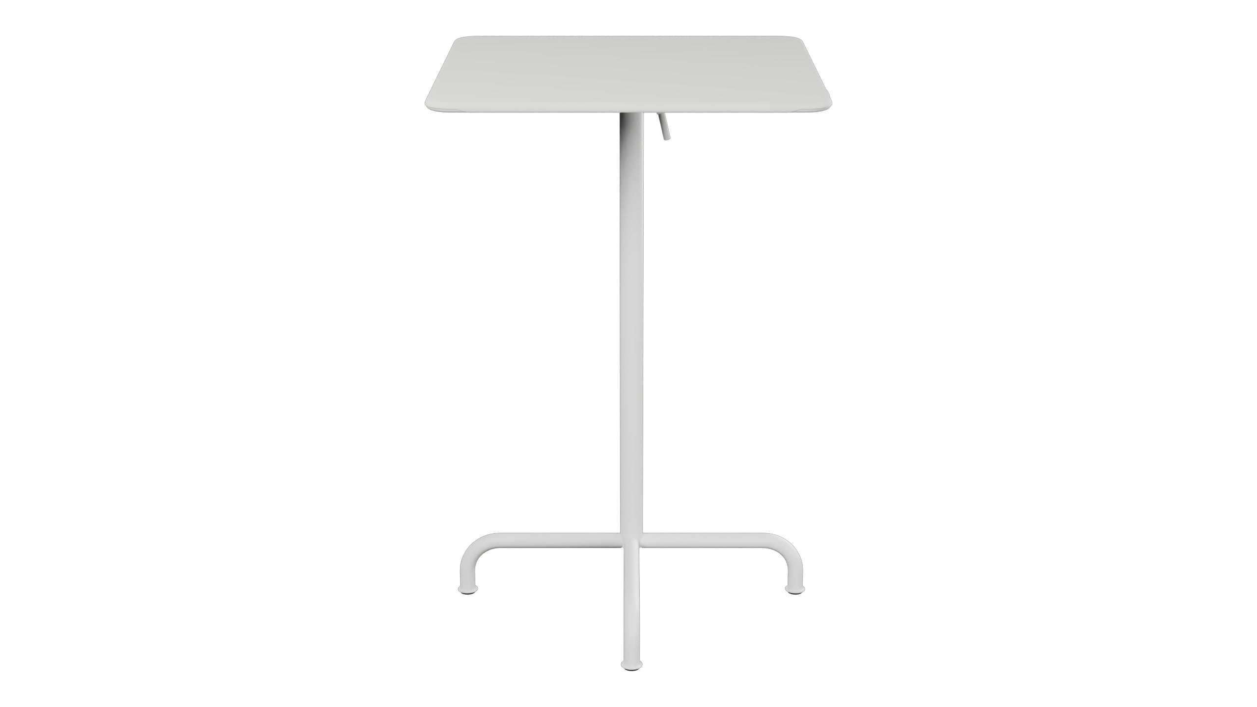 Rigi Metall-Stehtisch Outdoor 70x70 / 110 klappbar  in Alusilber präsentiert im Onlineshop von KAQTU Design AG. Hochtisch Outdoor ist von Schaffner