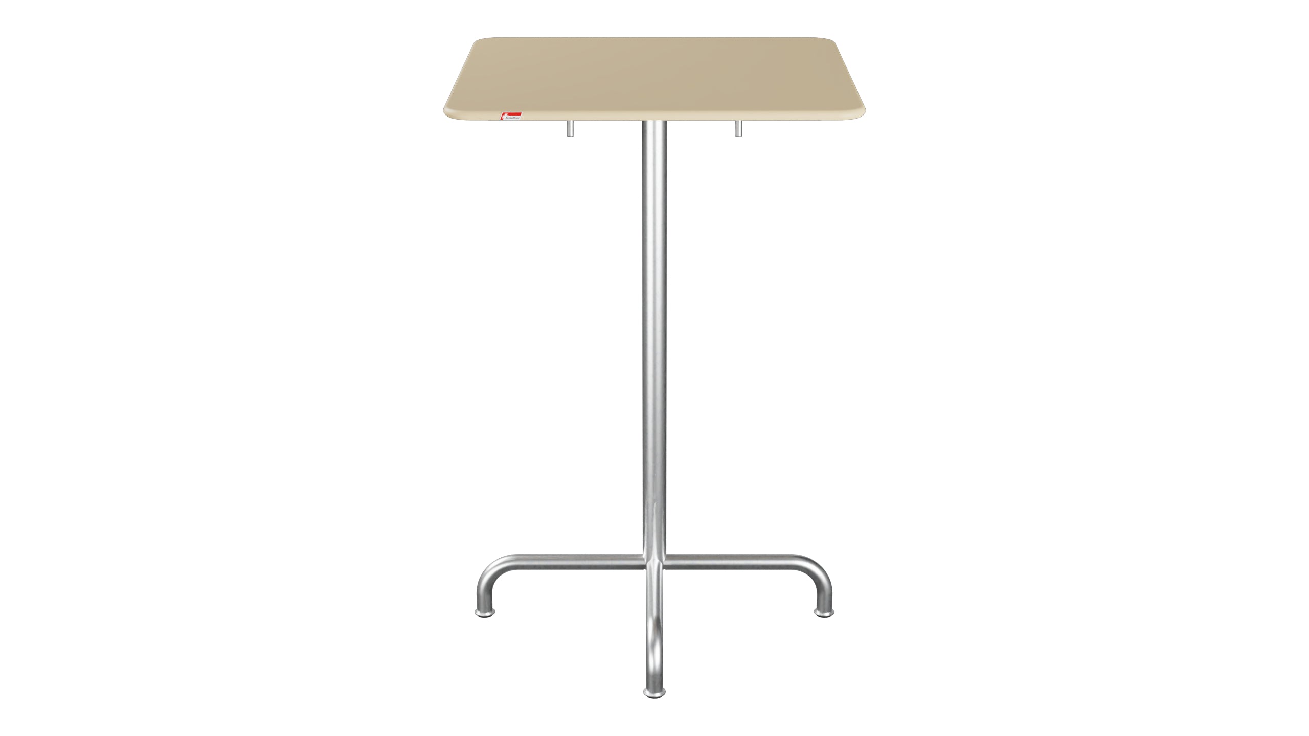 Rigi Metall-Stehtisch Outdoor 70x70 / 110 klappbar  in Pastellbraun präsentiert im Onlineshop von KAQTU Design AG. Hochtisch Outdoor ist von Schaffner