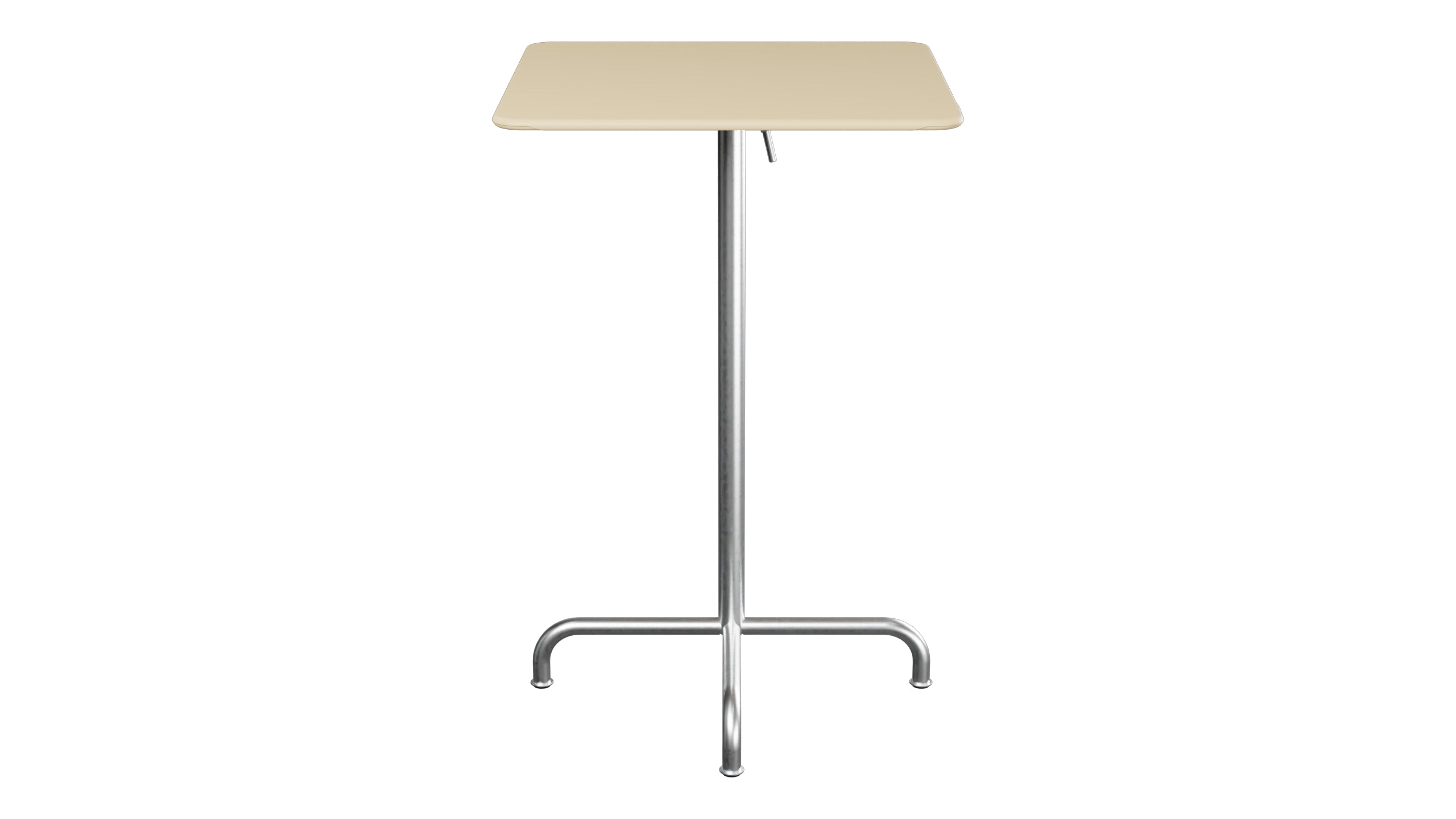 Rigi Metall-Stehtisch Outdoor 70x70 / 110 klappbar  in Pastellbraun präsentiert im Onlineshop von KAQTU Design AG. Hochtisch Outdoor ist von Schaffner