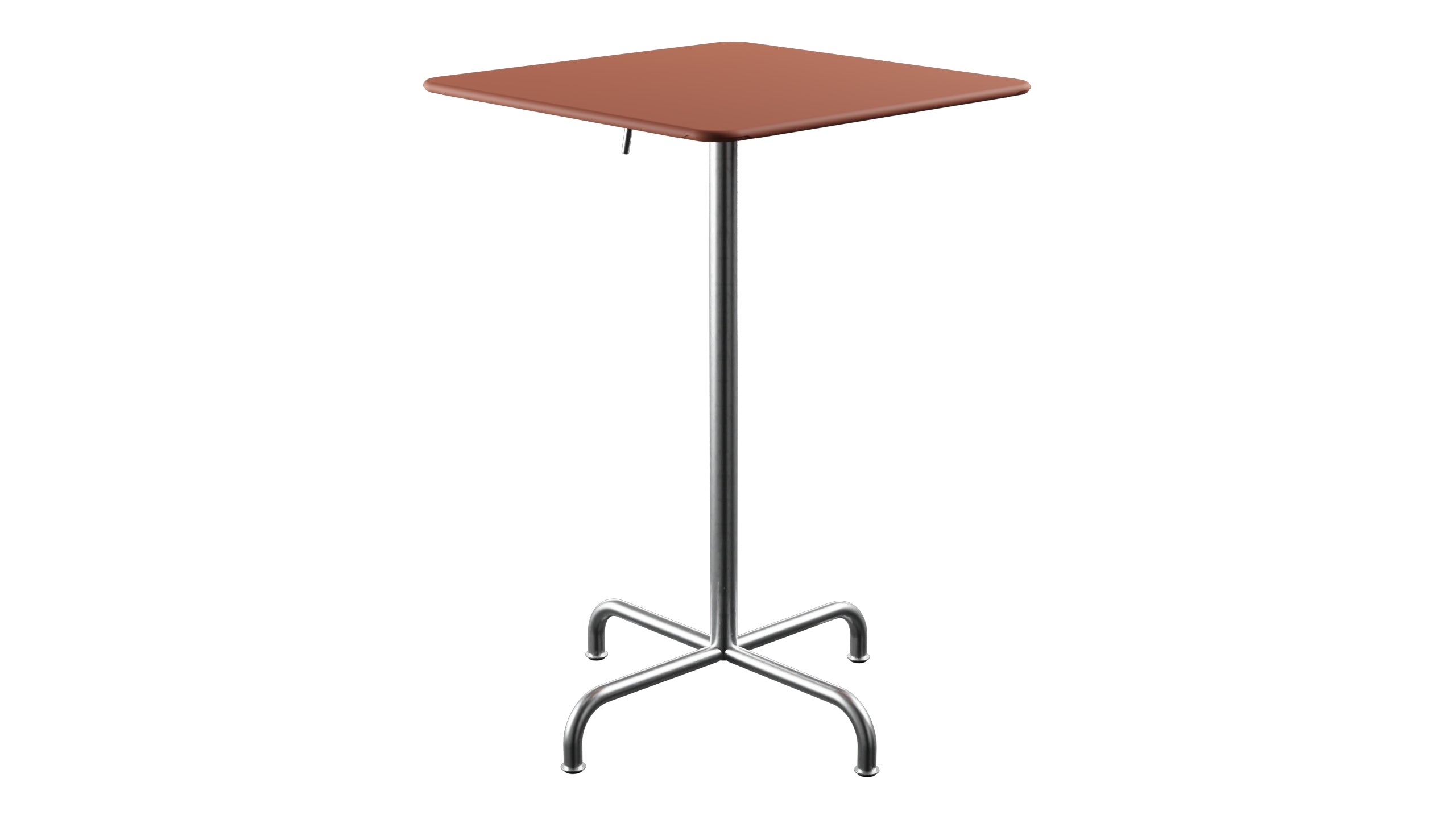 Rigi Metall-Stehtisch Outdoor 70x70 / 110 klappbar  in Pastellterracotta präsentiert im Onlineshop von KAQTU Design AG. Hochtisch Outdoor ist von Schaffner