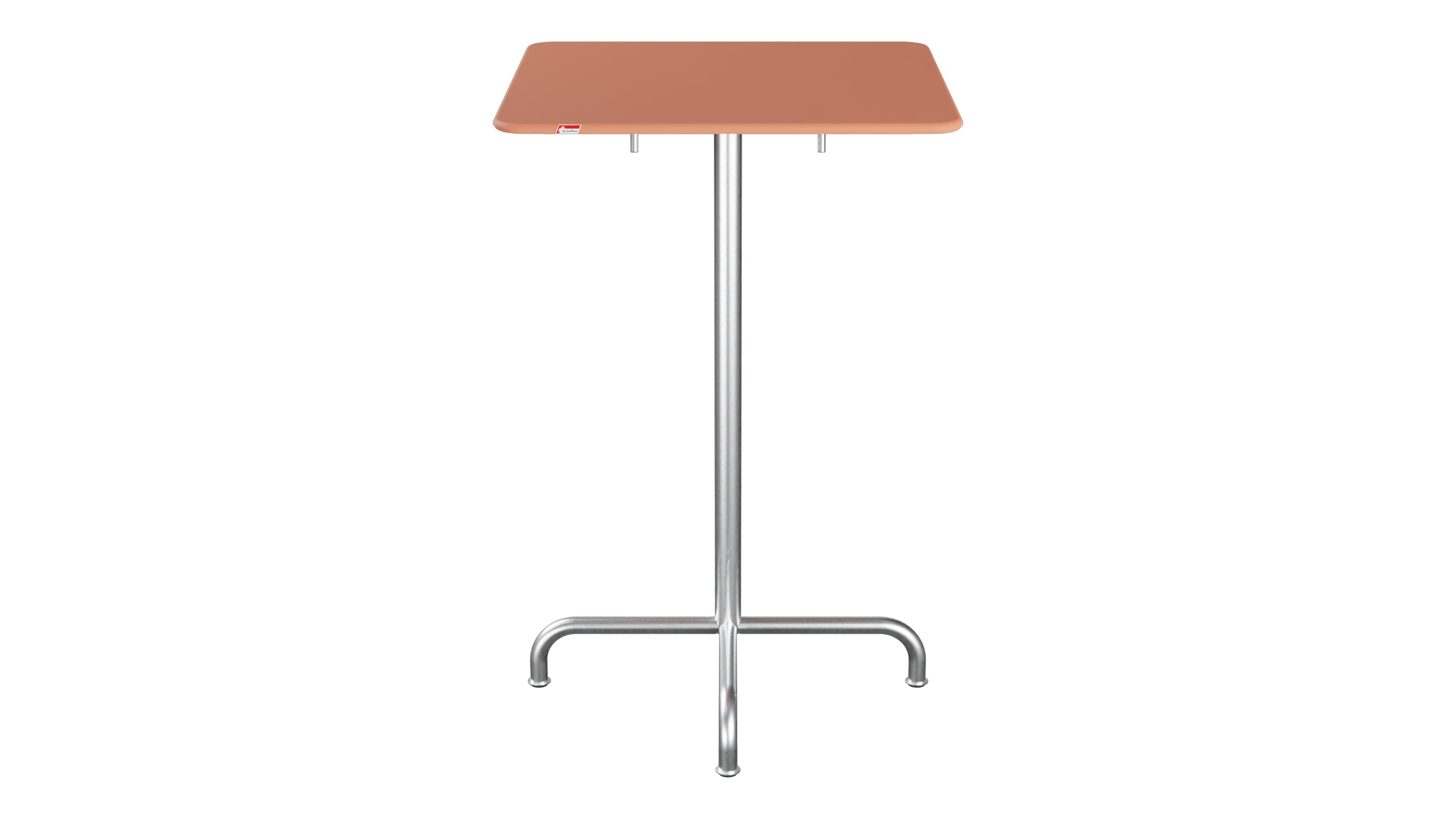Rigi Metall-Stehtisch Outdoor 70x70 / 110 klappbar  in Pastellterracotta präsentiert im Onlineshop von KAQTU Design AG. Hochtisch Outdoor ist von Schaffner