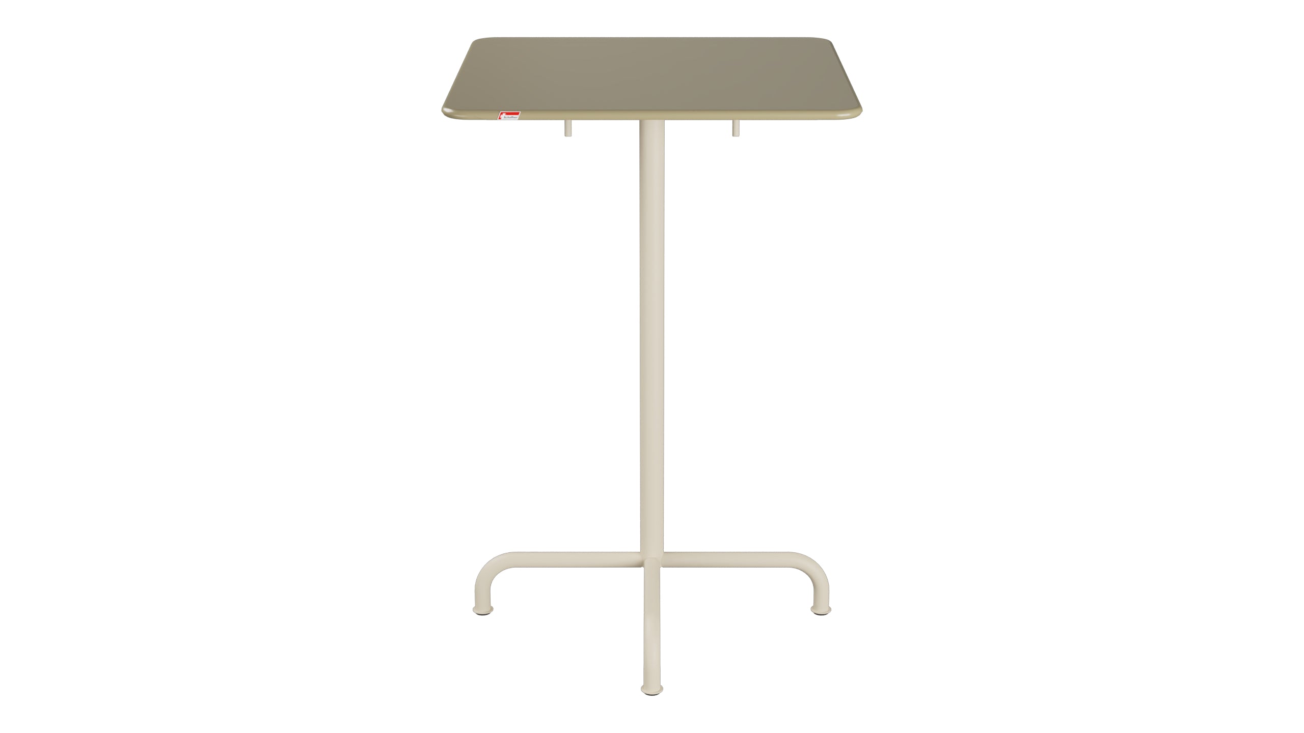 Rigi Metall-Stehtisch Outdoor 70x70 / 110 klappbar  in Champagner präsentiert im Onlineshop von KAQTU Design AG. Hochtisch Outdoor ist von Schaffner