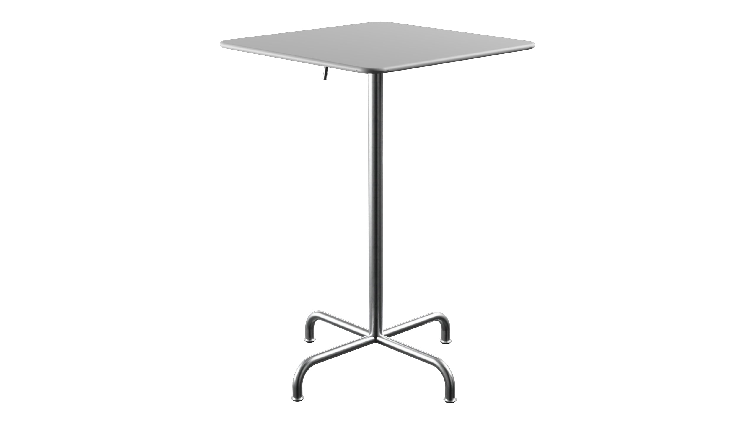 Rigi Metall-Stehtisch Outdoor 70x70 / 110 klappbar  in Weiss präsentiert im Onlineshop von KAQTU Design AG. Hochtisch Outdoor ist von Schaffner