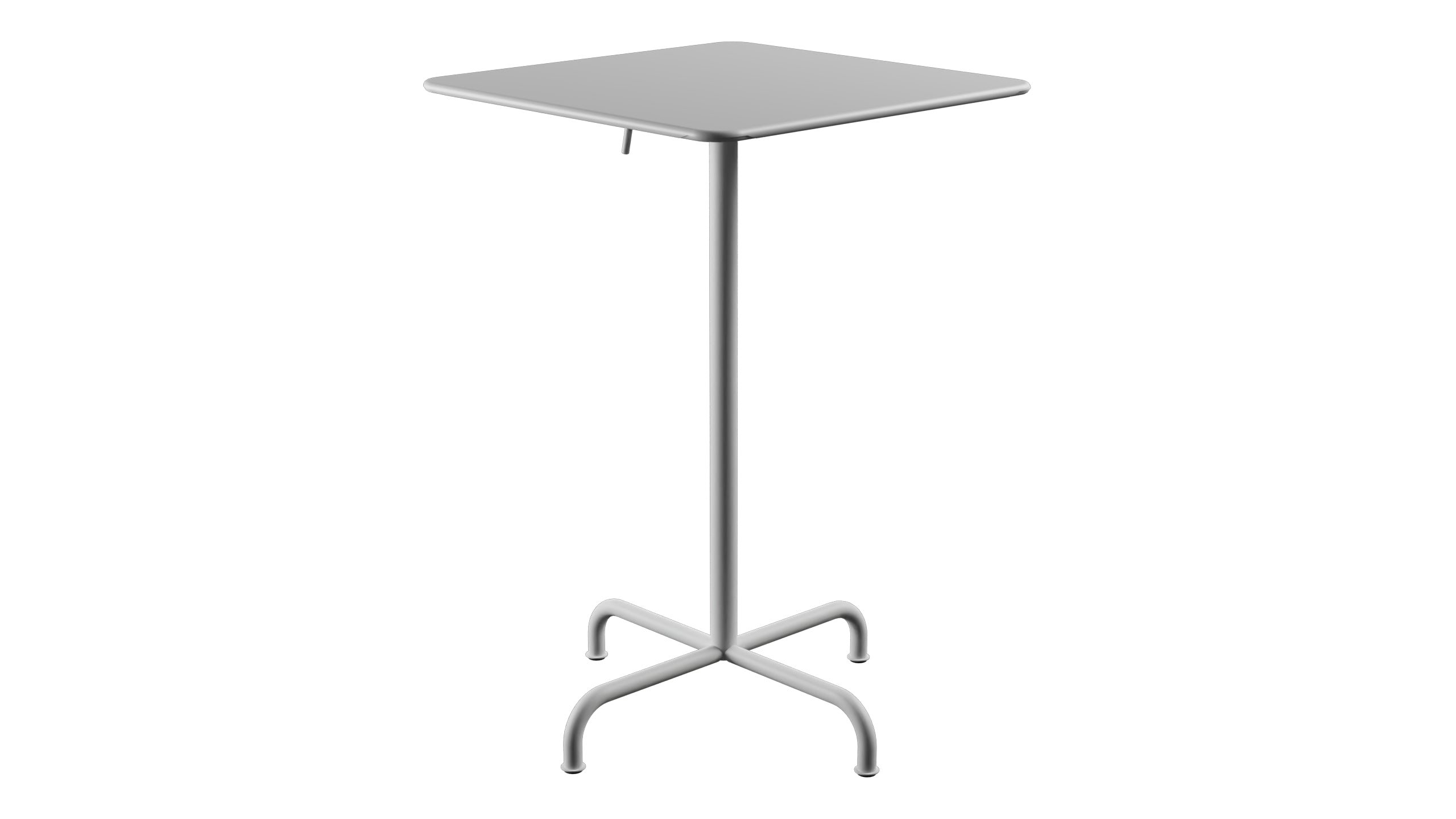 Rigi Metall-Stehtisch Outdoor 70x70 / 110 klappbar  in Weiss präsentiert im Onlineshop von KAQTU Design AG. Hochtisch Outdoor ist von Schaffner