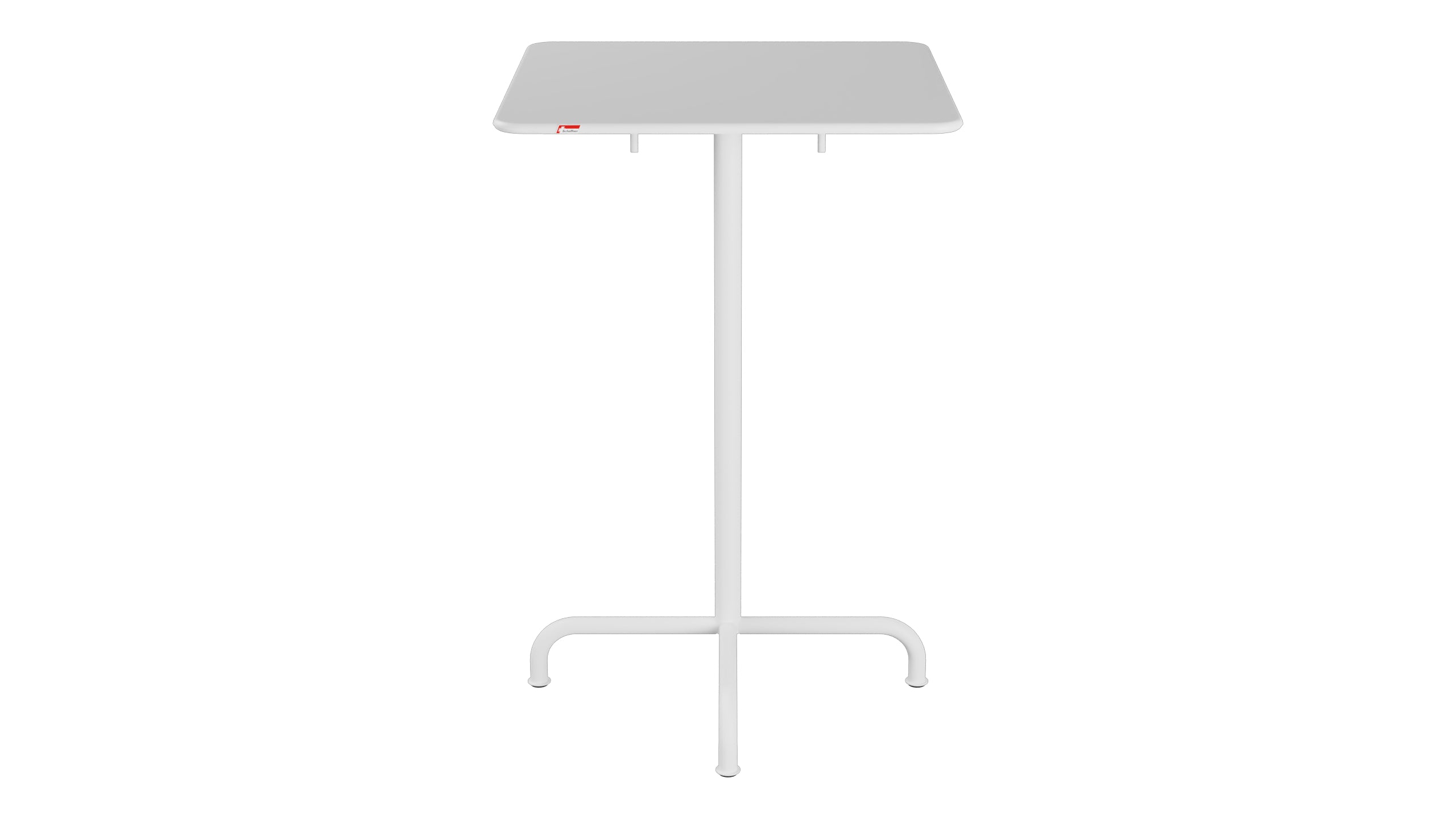 Rigi Metall-Stehtisch Outdoor 70x70 / 110 klappbar  in Weiss präsentiert im Onlineshop von KAQTU Design AG. Hochtisch Outdoor ist von Schaffner