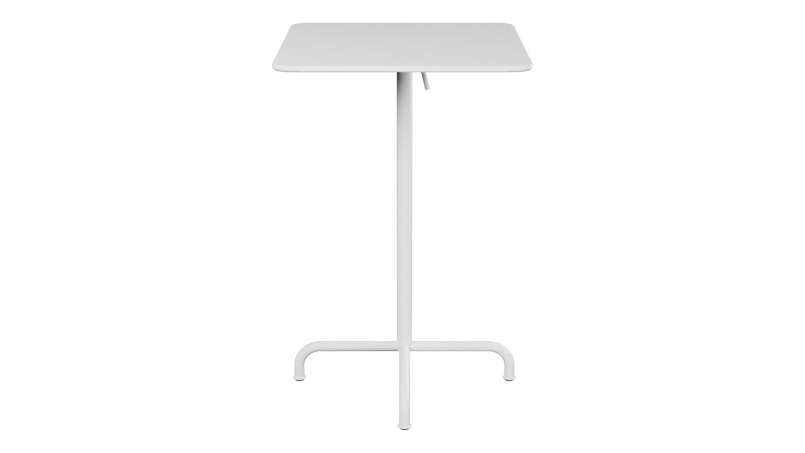 Rigi Metall-Stehtisch Outdoor 70x70 / 110 klappbar  in Weiss präsentiert im Onlineshop von KAQTU Design AG. Hochtisch Outdoor ist von Schaffner