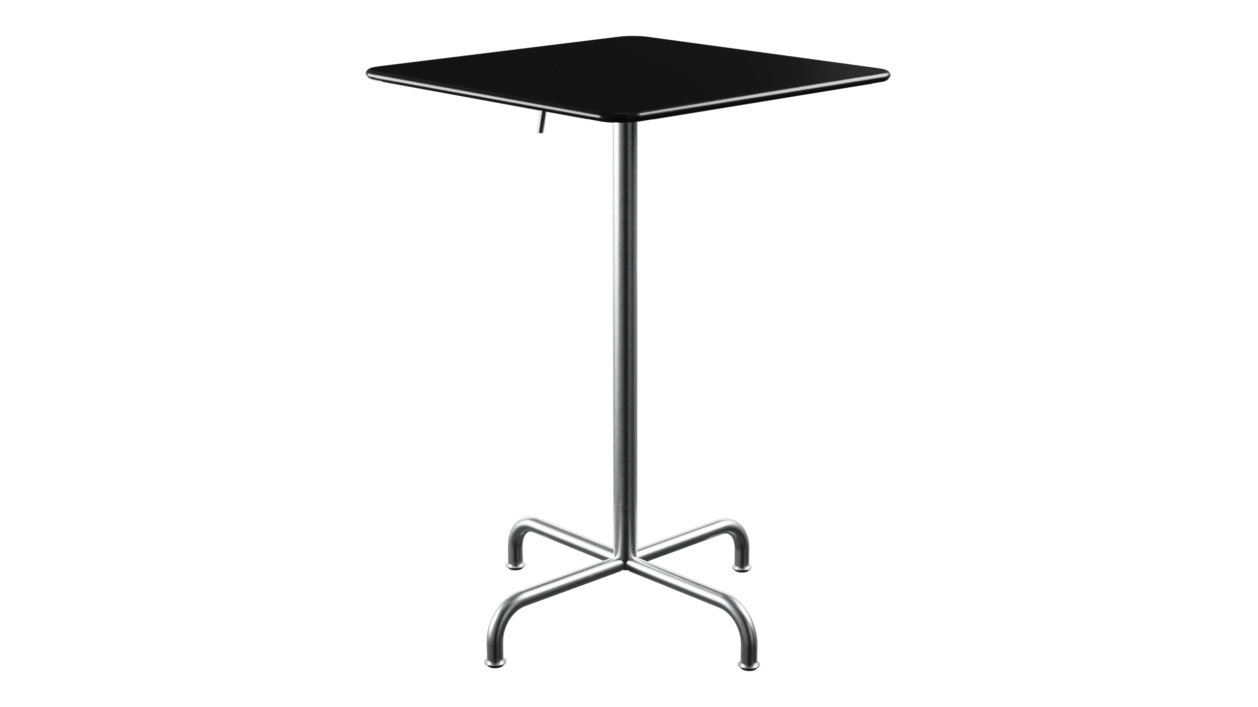 Rigi Metall-Stehtisch Outdoor 70x70 / 110 klappbar  in Schwarz präsentiert im Onlineshop von KAQTU Design AG. Hochtisch Outdoor ist von Schaffner