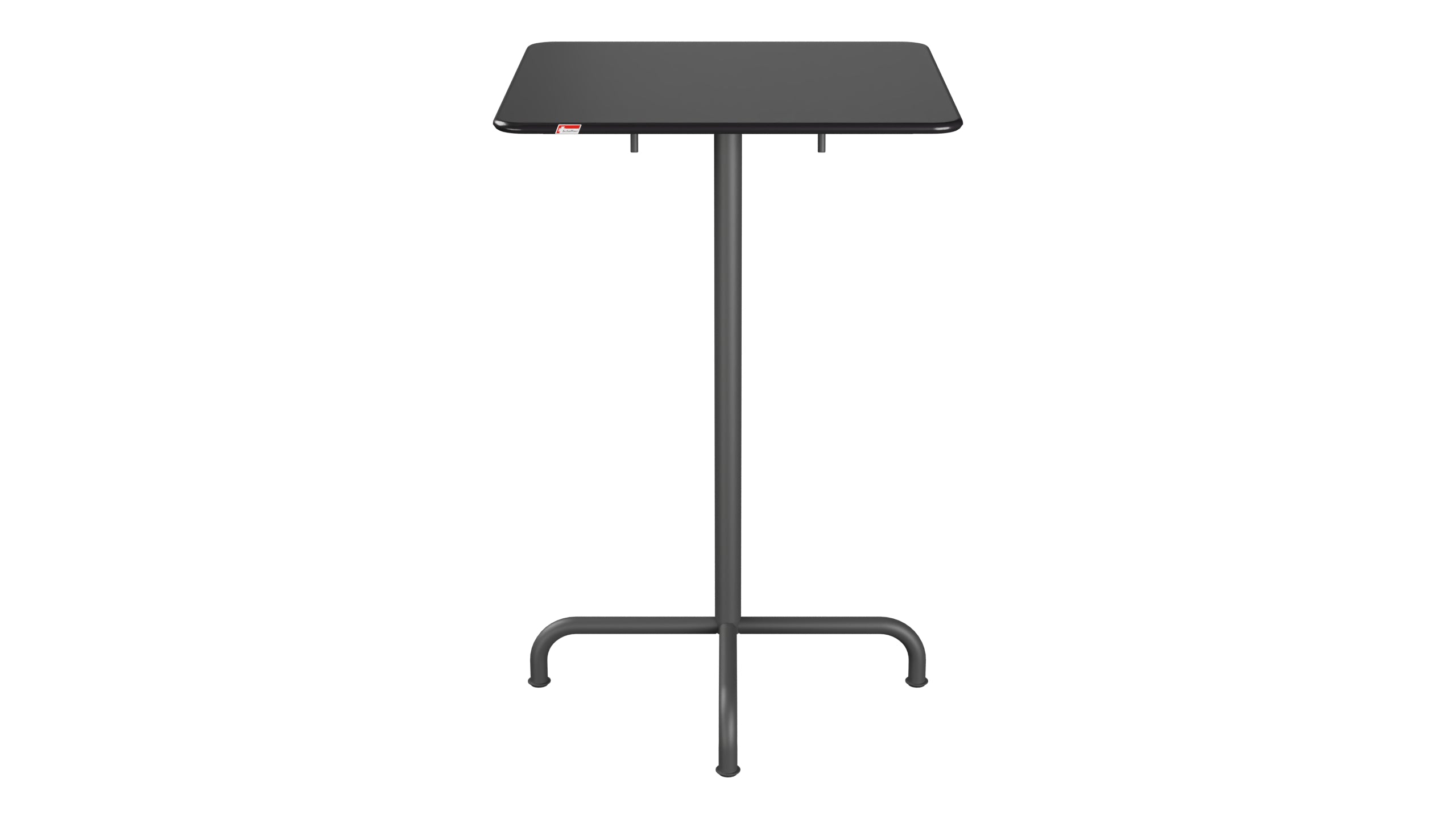 Rigi Metall-Stehtisch Outdoor 70x70 / 110 klappbar  in Schwarz präsentiert im Onlineshop von KAQTU Design AG. Hochtisch Outdoor ist von Schaffner