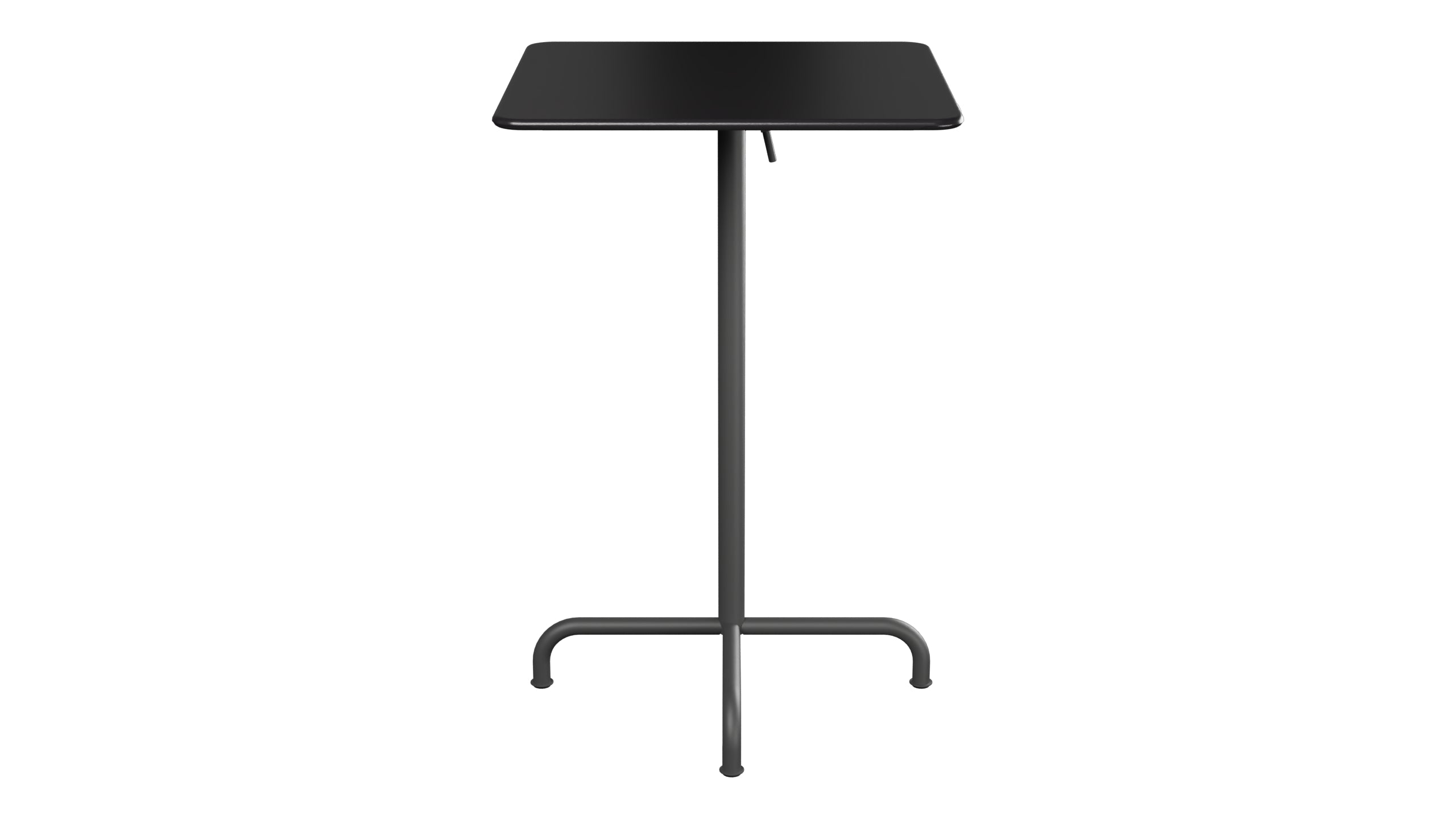 Rigi Metall-Stehtisch Outdoor 70x70 / 110 klappbar  in Schwarz präsentiert im Onlineshop von KAQTU Design AG. Hochtisch Outdoor ist von Schaffner