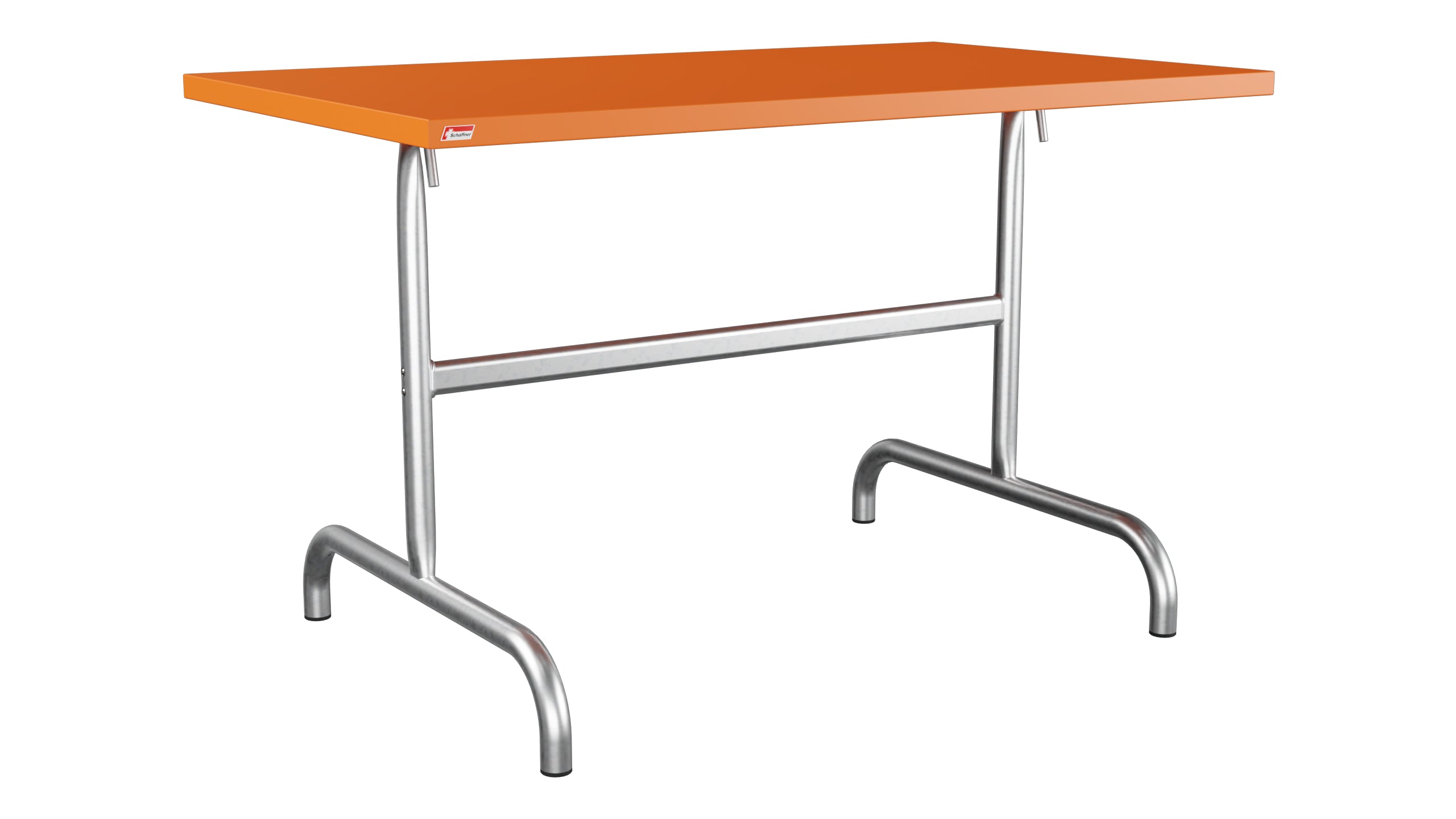 Säntis Metall-Gartentisch 117x70 klappbar in Orange präsentiert im Onlineshop von KAQTU Design AG. Gartentisch ist von Schaffner