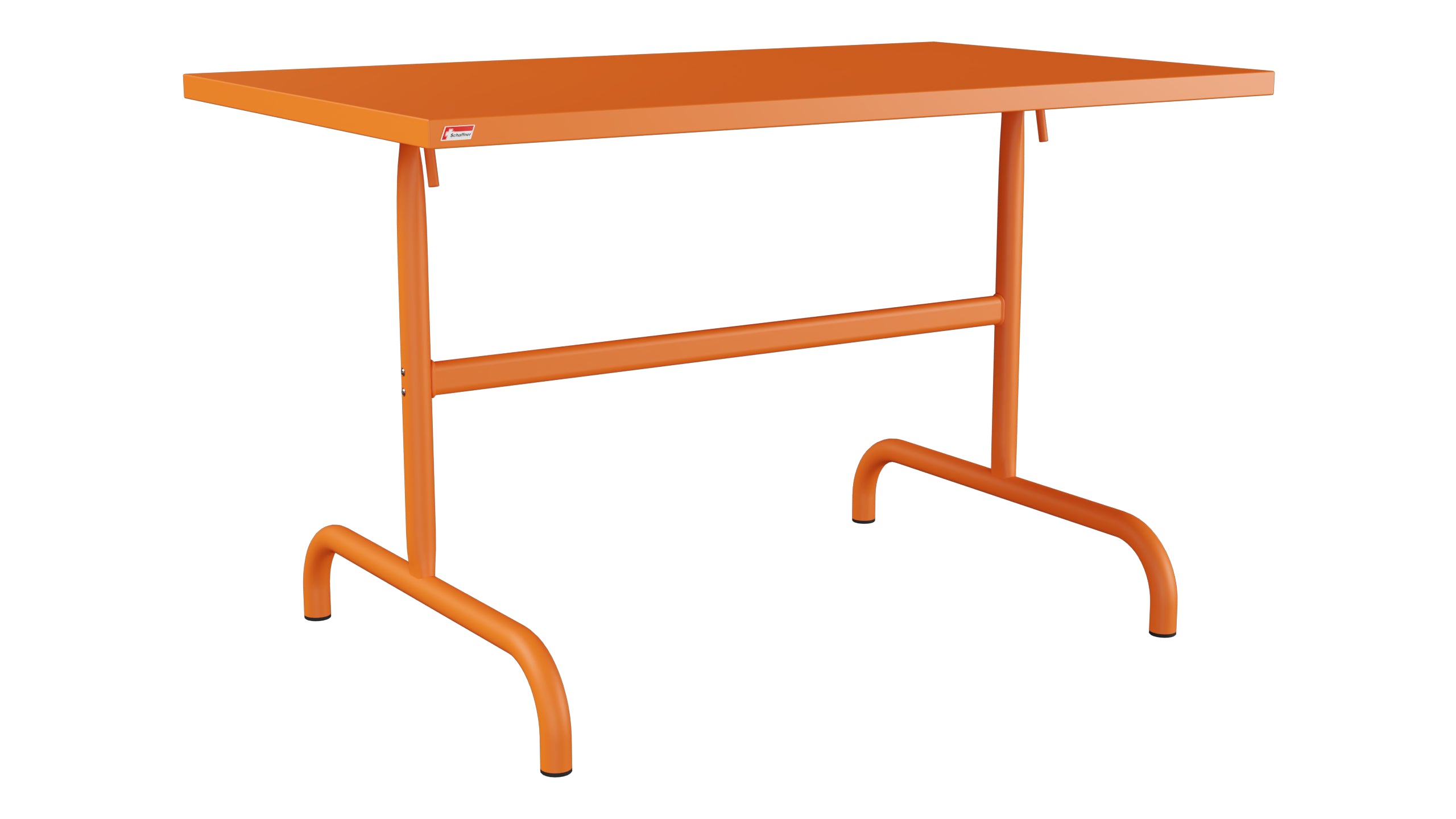 Säntis Metall-Gartentisch 117x70 klappbar in Orange präsentiert im Onlineshop von KAQTU Design AG. Gartentisch ist von Schaffner