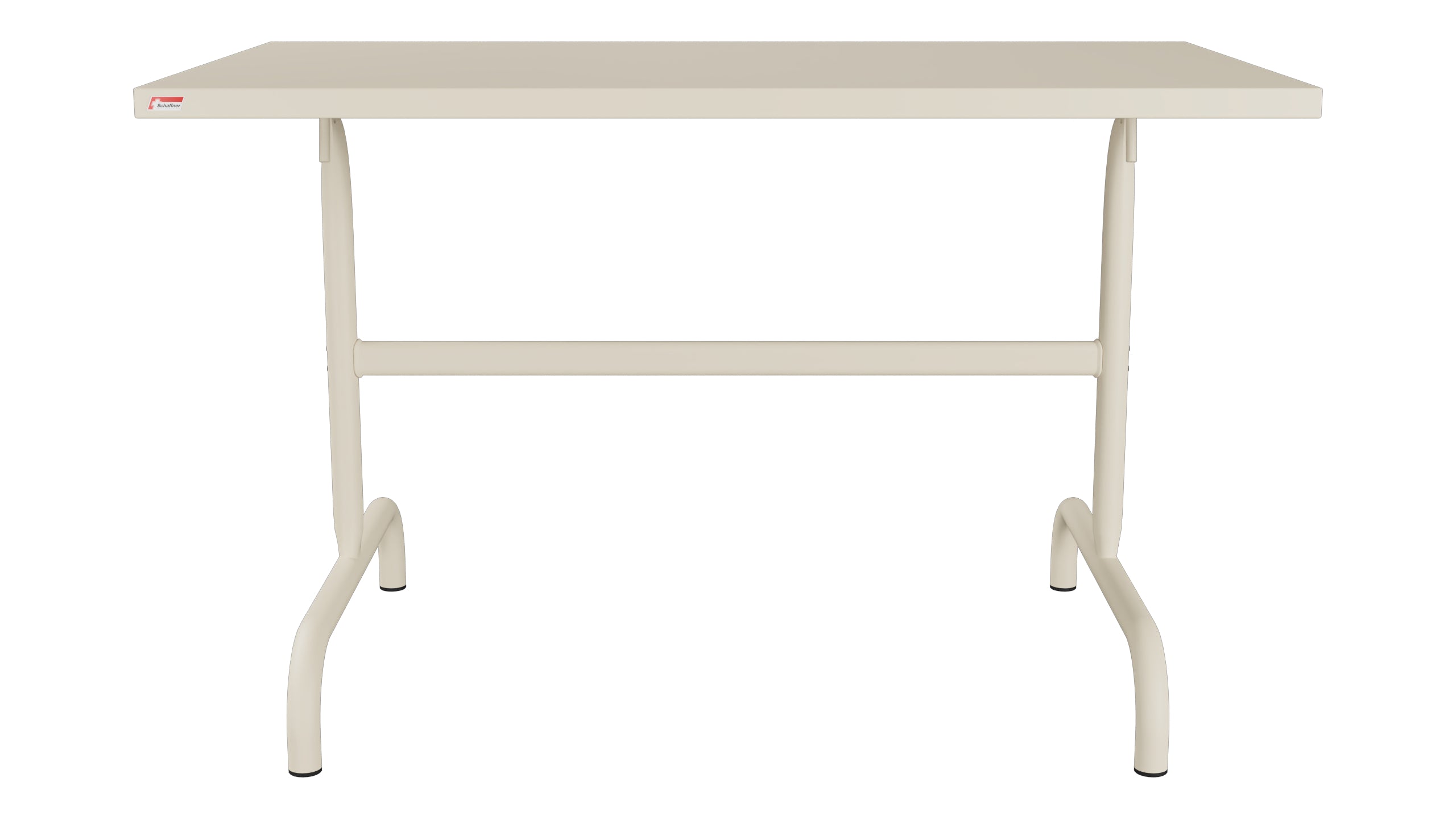 Säntis Metall-Gartentisch 117x70 klappbar in Pastellsand präsentiert im Onlineshop von KAQTU Design AG. Gartentisch ist von Schaffner