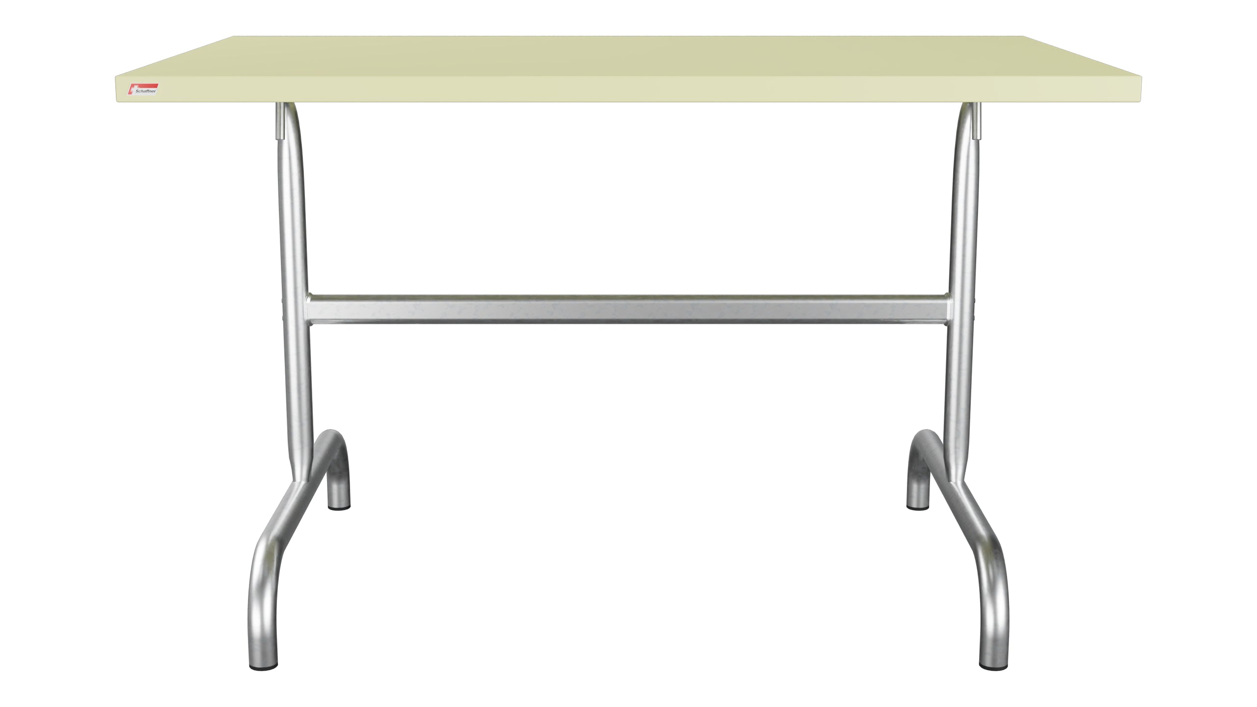 Säntis Metall-Gartentisch 117x70 klappbar in Buchsbaumgelb präsentiert im Onlineshop von KAQTU Design AG. Gartentisch ist von Schaffner