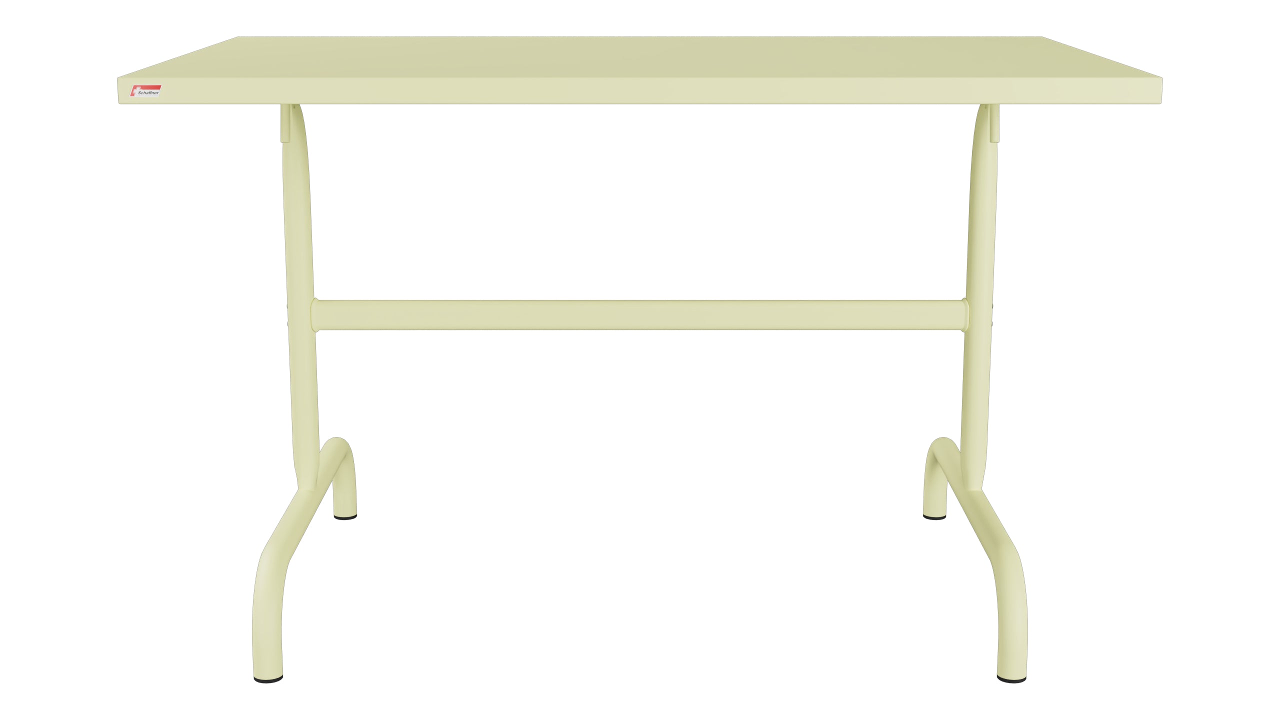 Säntis Metall-Gartentisch 117x70 klappbar in Buchsbaumgelb präsentiert im Onlineshop von KAQTU Design AG. Gartentisch ist von Schaffner