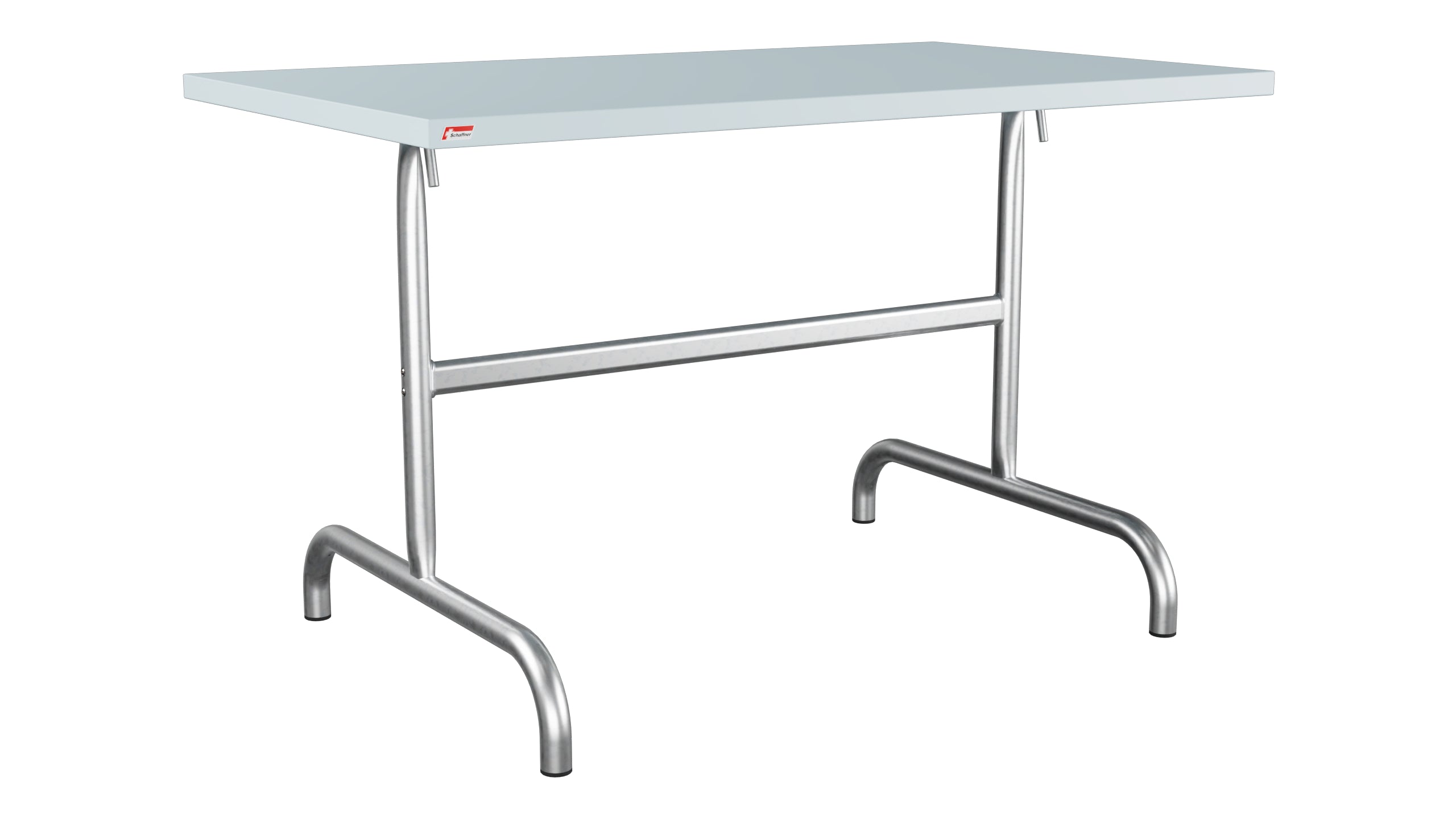 Säntis Metall-Gartentisch 117x70 klappbar in Pastellblau präsentiert im Onlineshop von KAQTU Design AG. Gartentisch ist von Schaffner