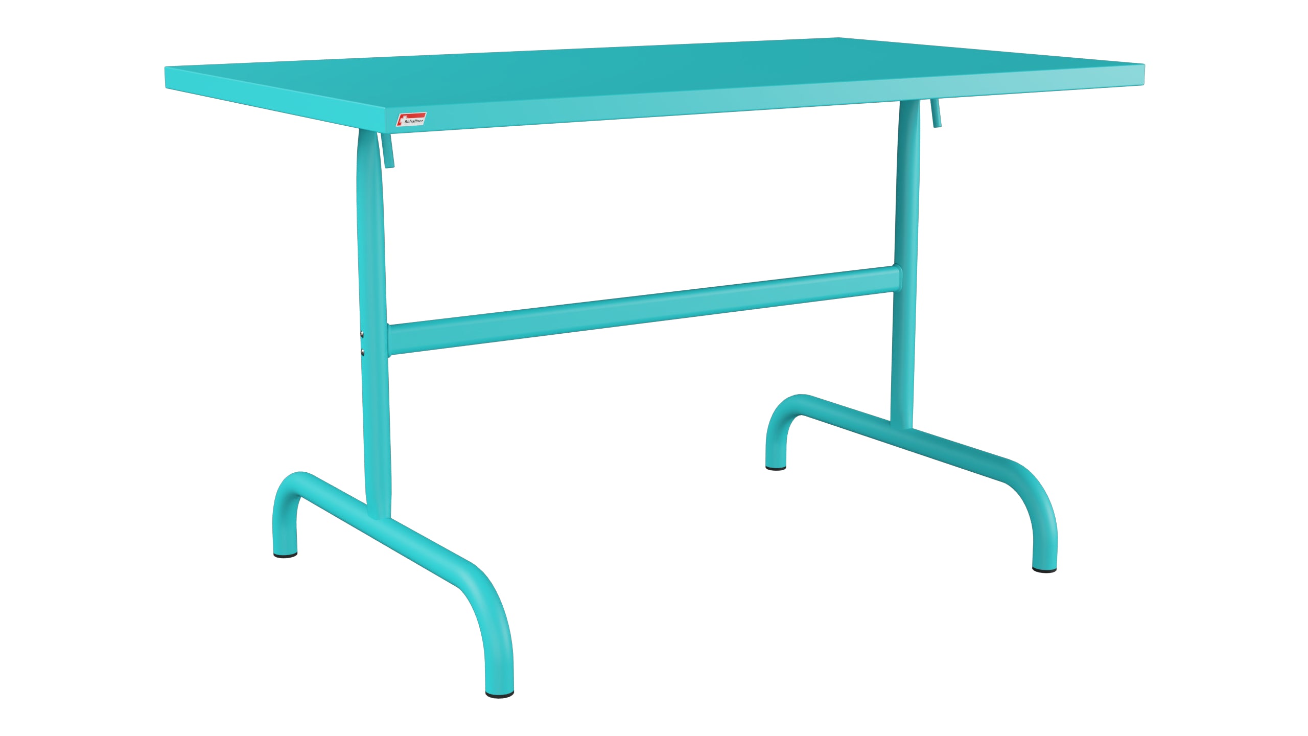 Säntis Metall-Gartentisch 117x70 klappbar in Türkis präsentiert im Onlineshop von KAQTU Design AG. Gartentisch ist von Schaffner