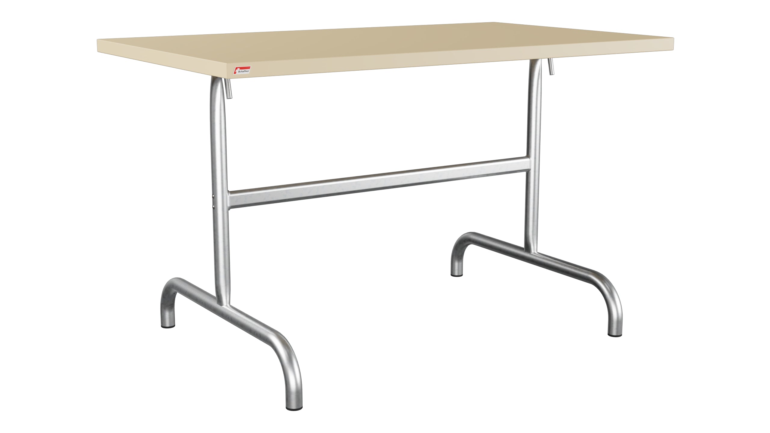 Säntis Metall-Gartentisch 117x70 klappbar in Pastellbraun präsentiert im Onlineshop von KAQTU Design AG. Gartentisch ist von Schaffner