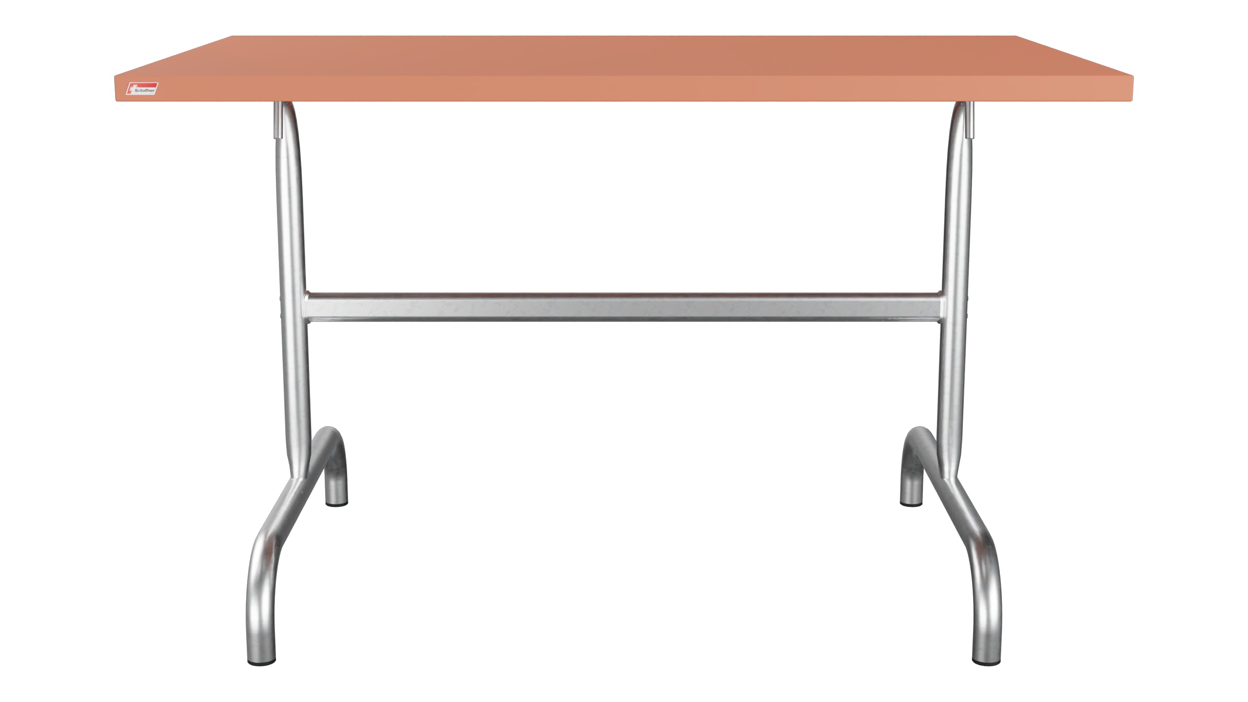 Säntis Metall-Gartentisch 117x70 klappbar in Pastellterracotta präsentiert im Onlineshop von KAQTU Design AG. Gartentisch ist von Schaffner