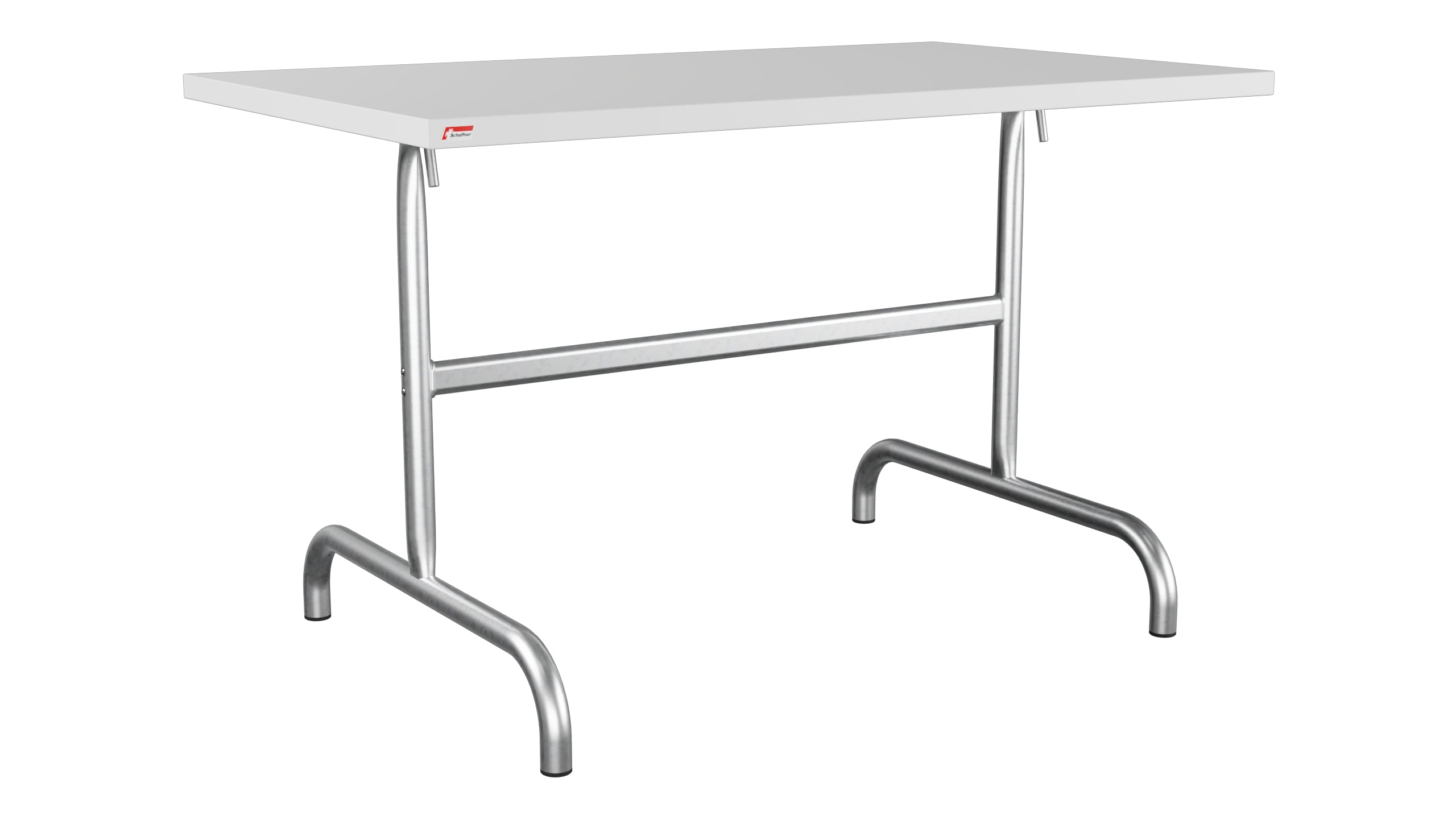 Säntis Metall-Gartentisch 117x70 klappbar in Weiss präsentiert im Onlineshop von KAQTU Design AG. Gartentisch ist von Schaffner