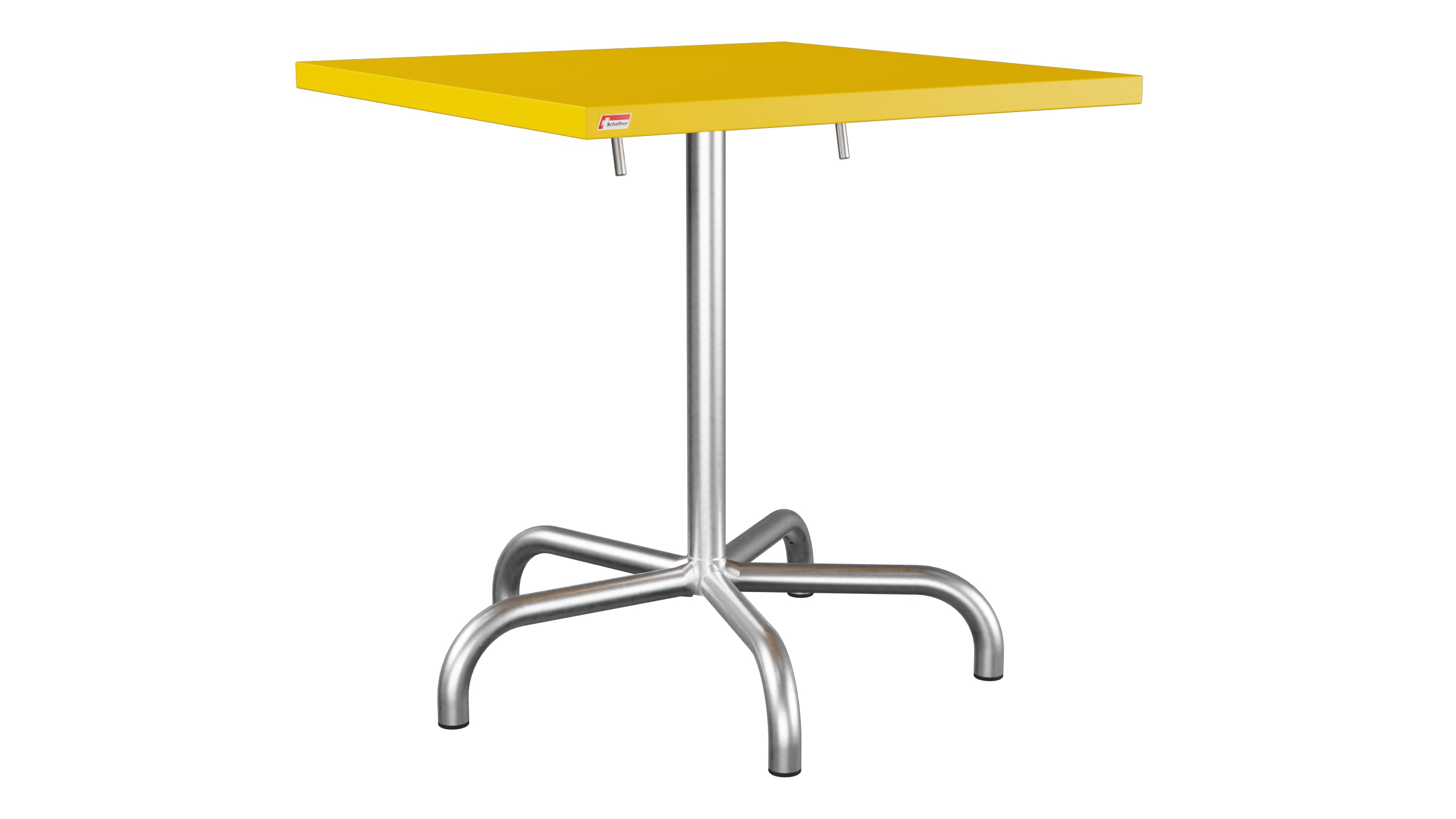 Säntis Metall-Gartentisch 70x70 klappbar in Gelb präsentiert im Onlineshop von KAQTU Design AG. Gartentisch ist von Schaffner