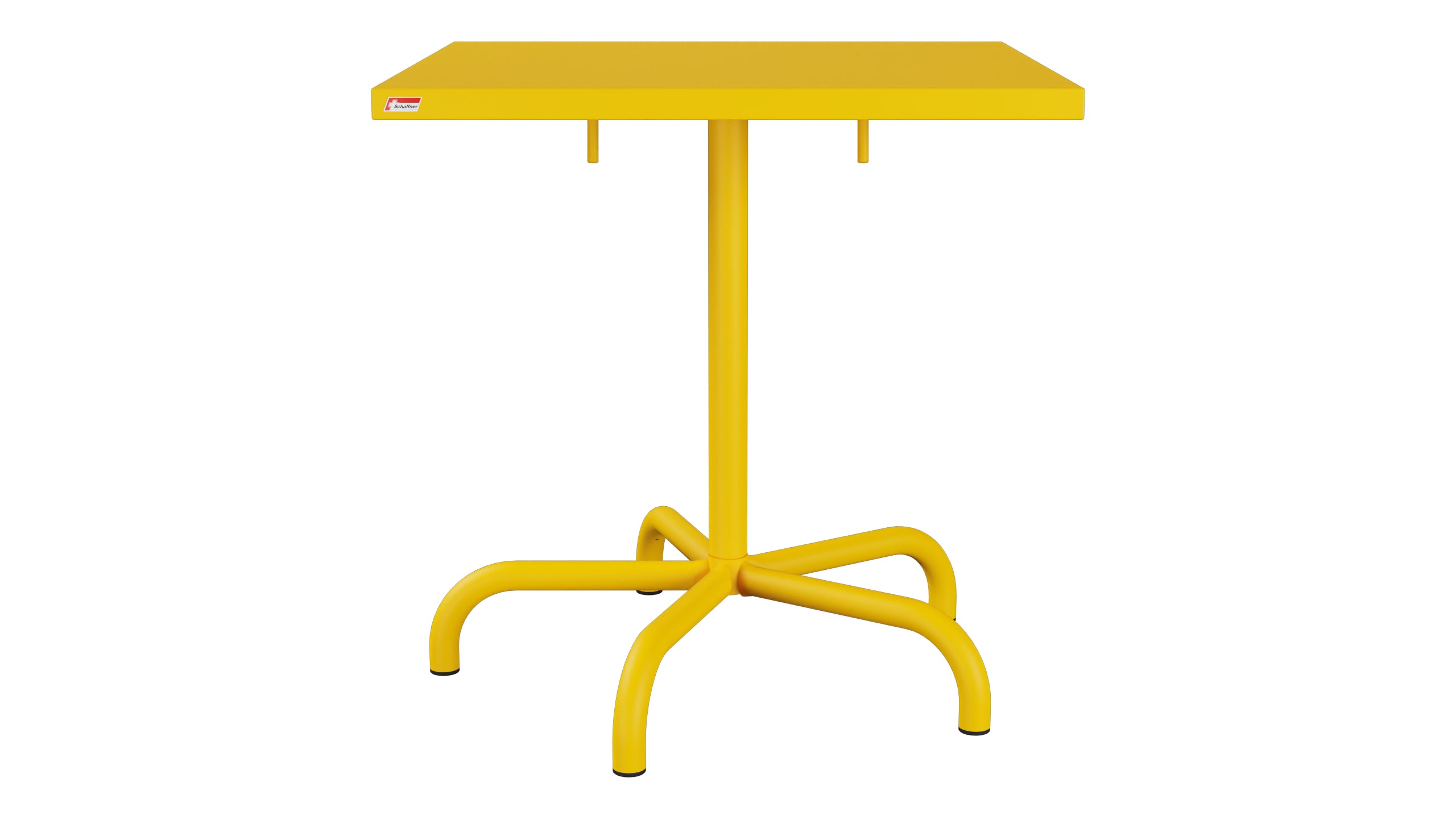 Säntis Metall-Gartentisch 70x70 klappbar in Gelb präsentiert im Onlineshop von KAQTU Design AG. Gartentisch ist von Schaffner