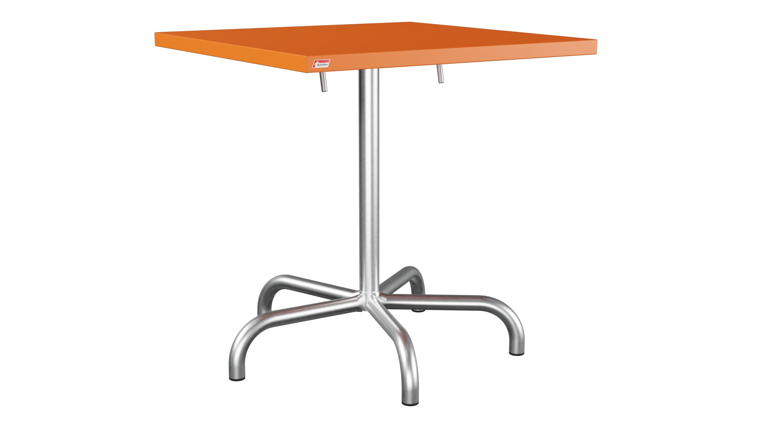 Säntis Metall-Gartentisch 70x70 klappbar in Orange präsentiert im Onlineshop von KAQTU Design AG. Gartentisch ist von Schaffner