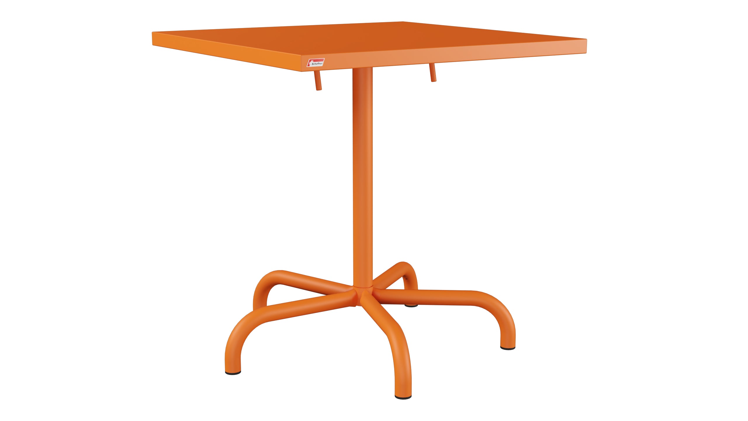 Säntis Metall-Gartentisch 70x70 klappbar in Orange präsentiert im Onlineshop von KAQTU Design AG. Gartentisch ist von Schaffner