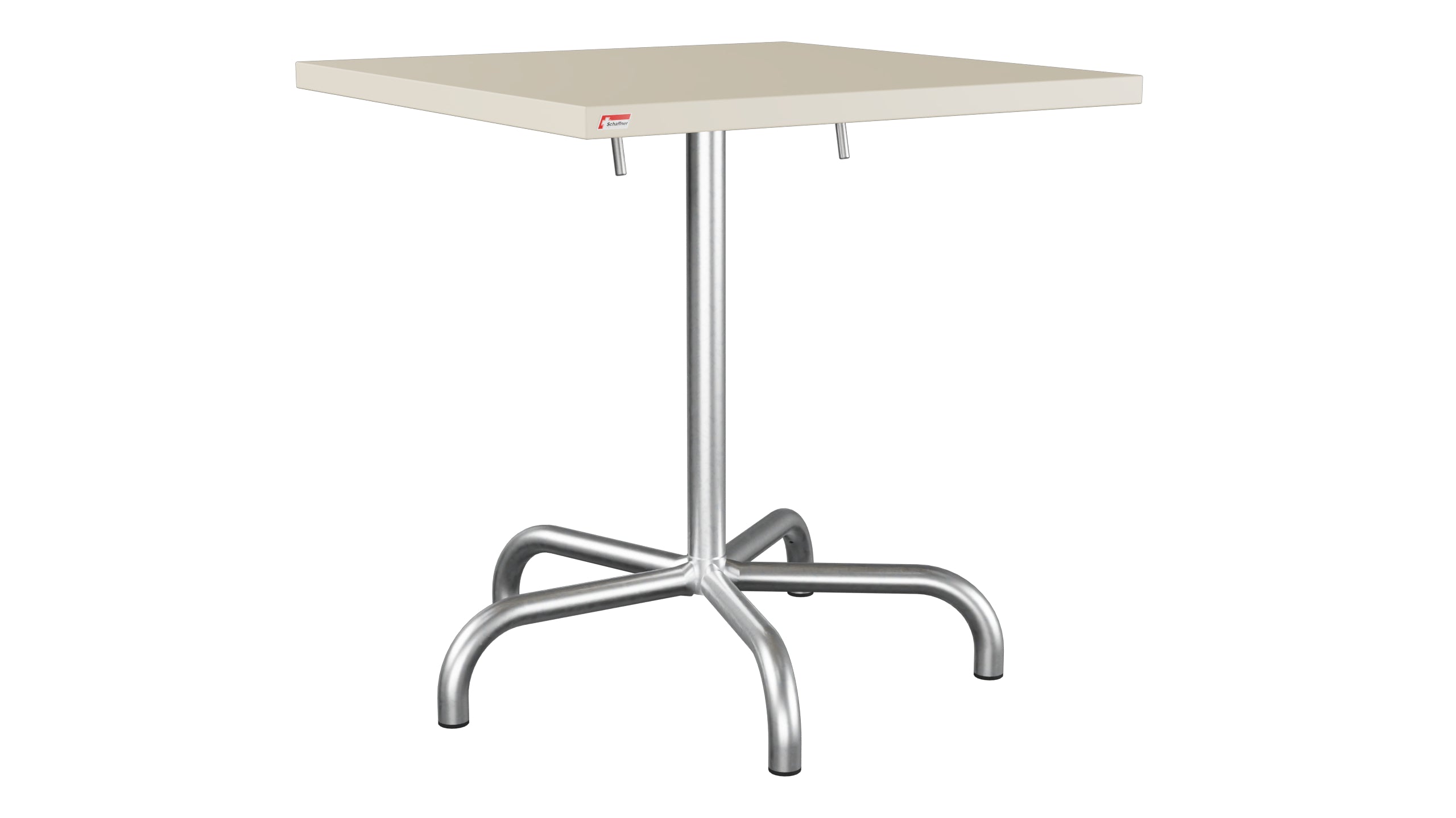 Säntis Metall-Gartentisch 70x70 klappbar in Pastellsand präsentiert im Onlineshop von KAQTU Design AG. Gartentisch ist von Schaffner