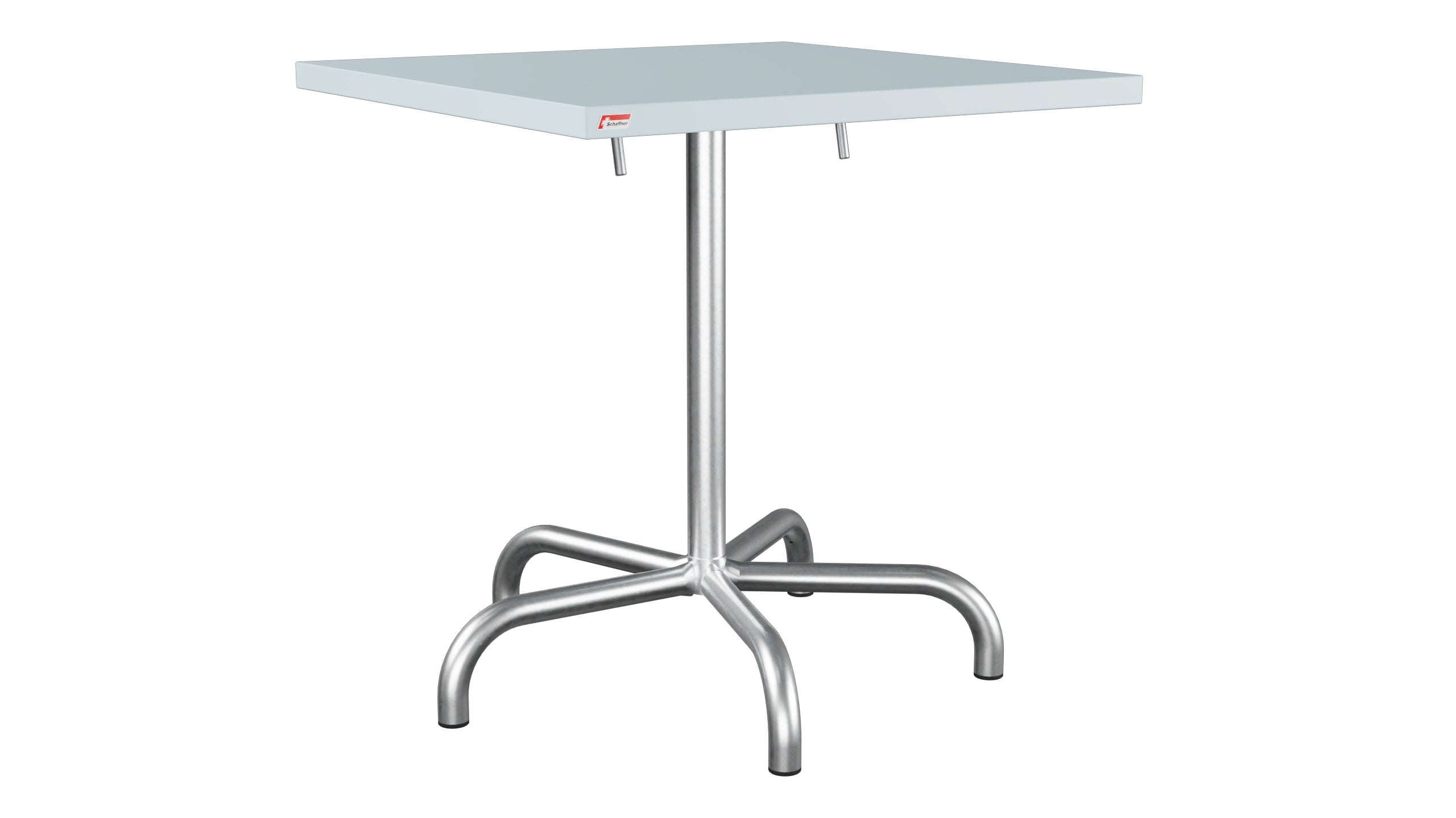 Säntis Metall-Gartentisch 70x70 klappbar in Pastellblau präsentiert im Onlineshop von KAQTU Design AG. Gartentisch ist von Schaffner