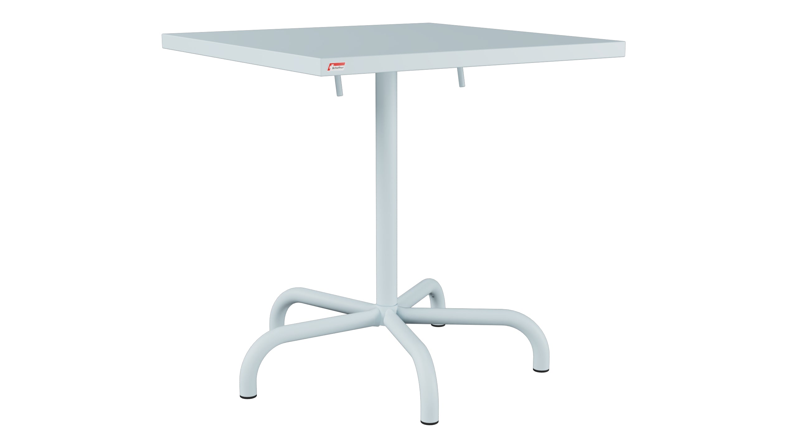 Säntis Metall-Gartentisch 70x70 klappbar in Pastellblau präsentiert im Onlineshop von KAQTU Design AG. Gartentisch ist von Schaffner