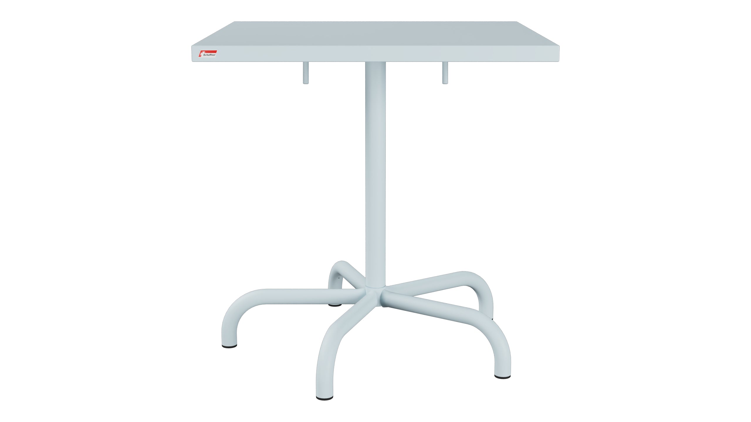 Säntis Metall-Gartentisch 70x70 klappbar in Pastellblau präsentiert im Onlineshop von KAQTU Design AG. Gartentisch ist von Schaffner