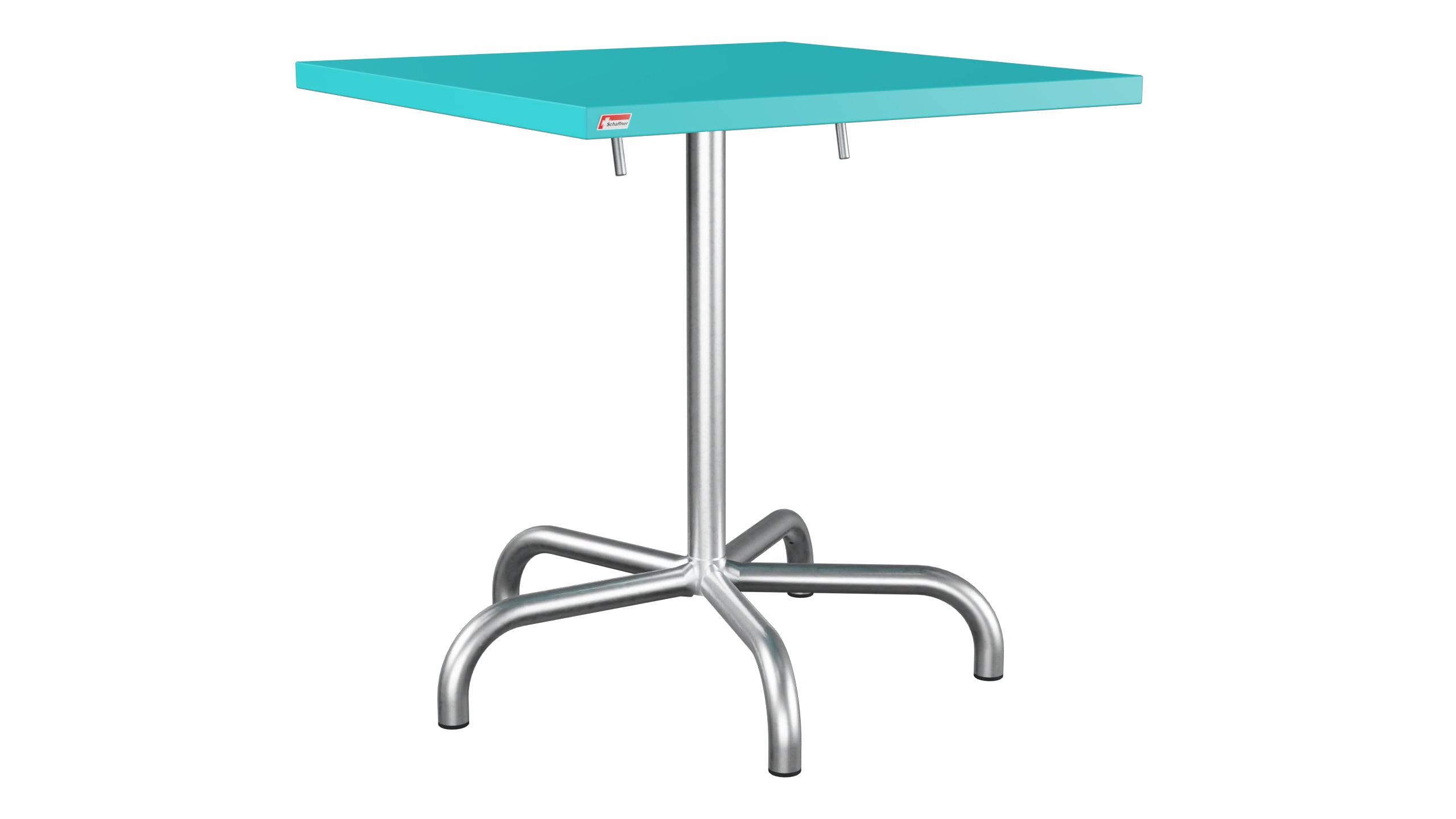 Säntis Metall-Gartentisch 70x70 klappbar in Türkis präsentiert im Onlineshop von KAQTU Design AG. Gartentisch ist von Schaffner