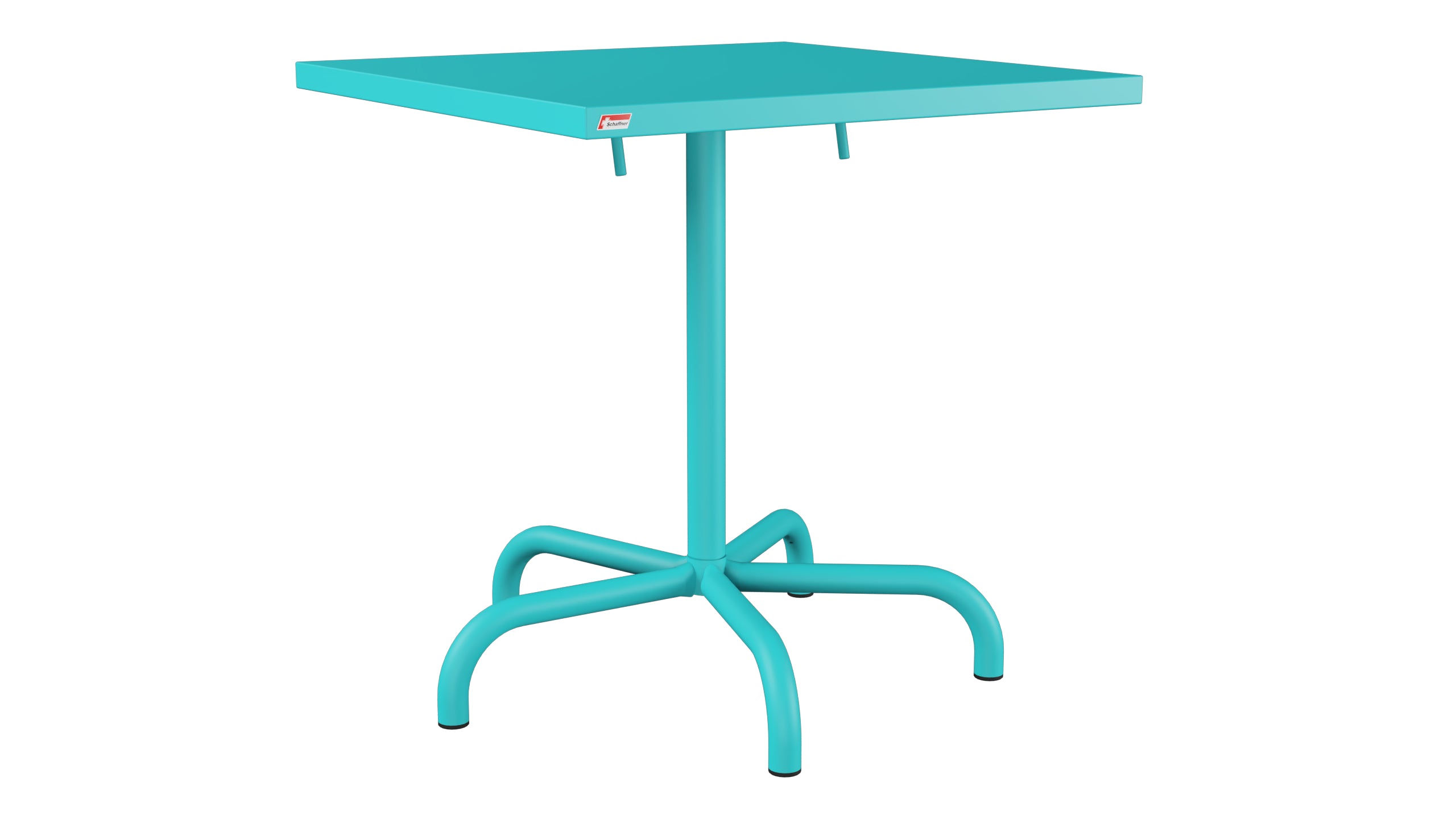Säntis Metall-Gartentisch 70x70 klappbar in Türkis präsentiert im Onlineshop von KAQTU Design AG. Gartentisch ist von Schaffner