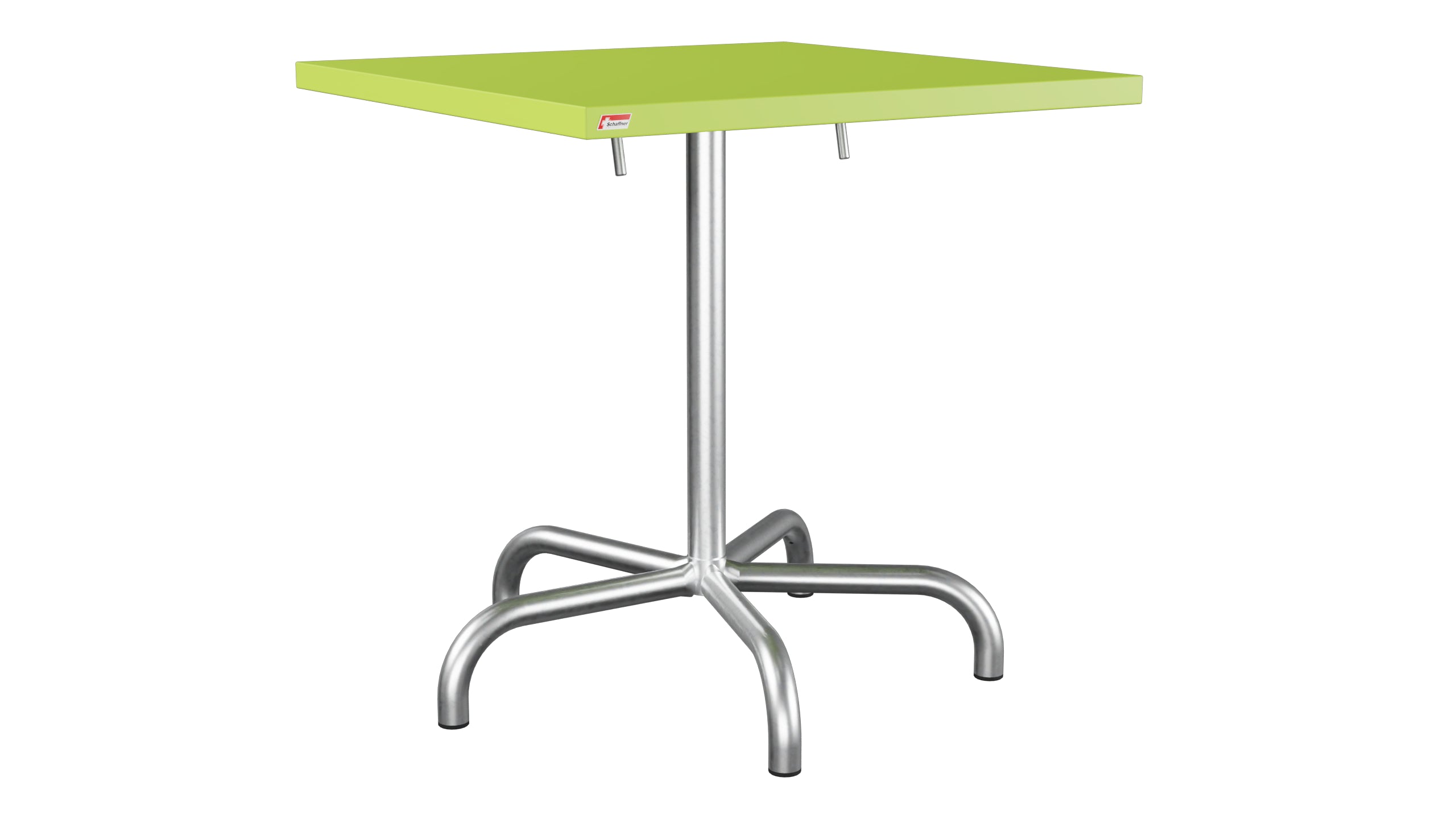 Säntis Metall-Gartentisch 70x70 klappbar in Hellgrün präsentiert im Onlineshop von KAQTU Design AG. Gartentisch ist von Schaffner