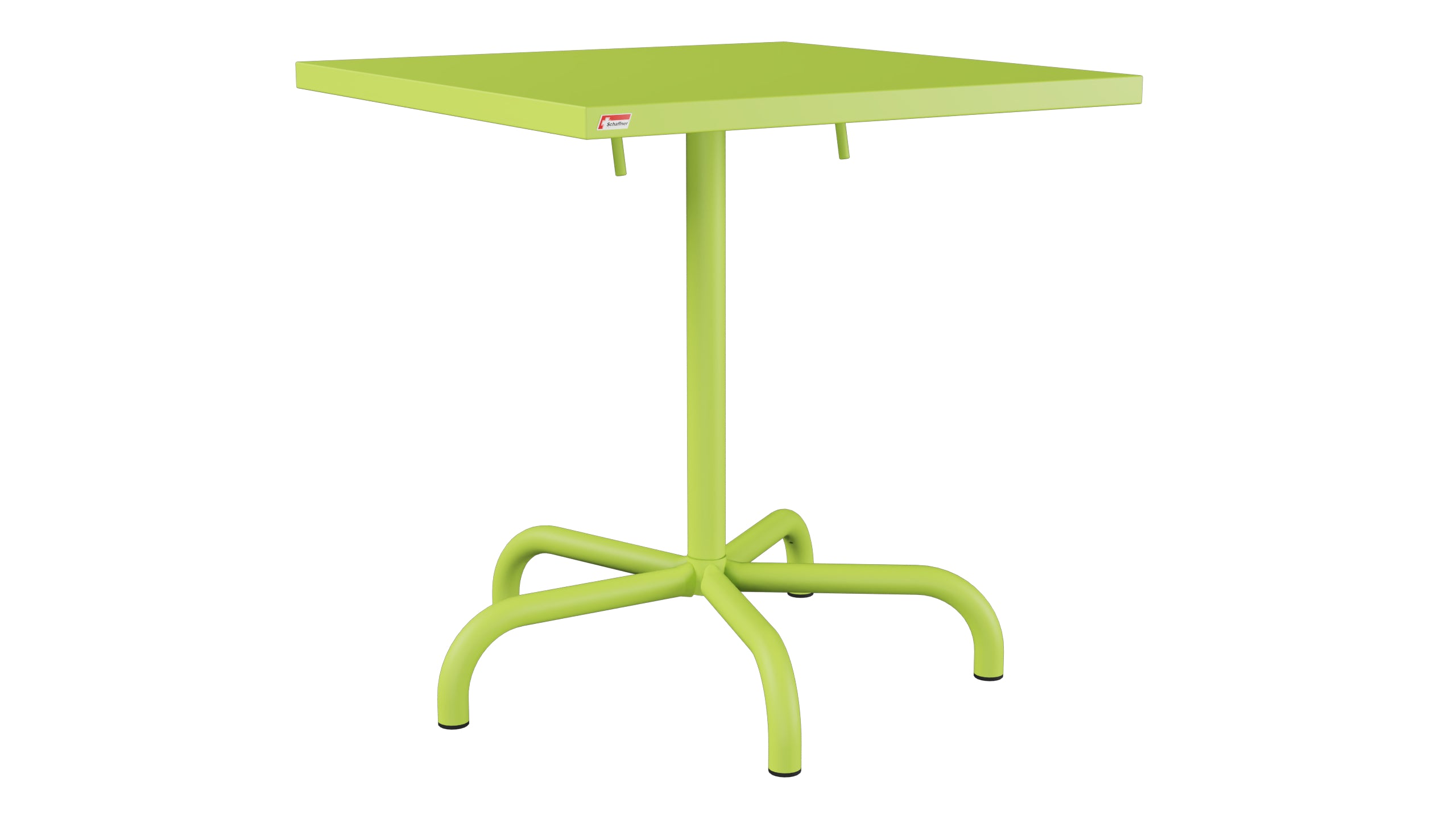 Säntis Metall-Gartentisch 70x70 klappbar in Hellgrün präsentiert im Onlineshop von KAQTU Design AG. Gartentisch ist von Schaffner