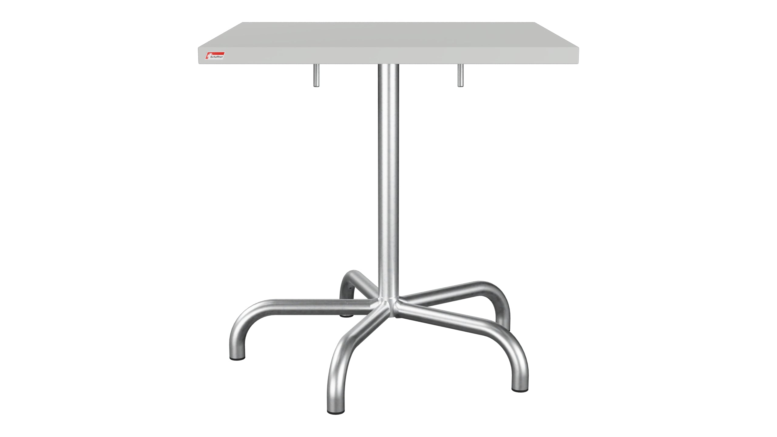 Säntis Metall-Gartentisch 70x70 klappbar in Alusilber präsentiert im Onlineshop von KAQTU Design AG. Gartentisch ist von Schaffner