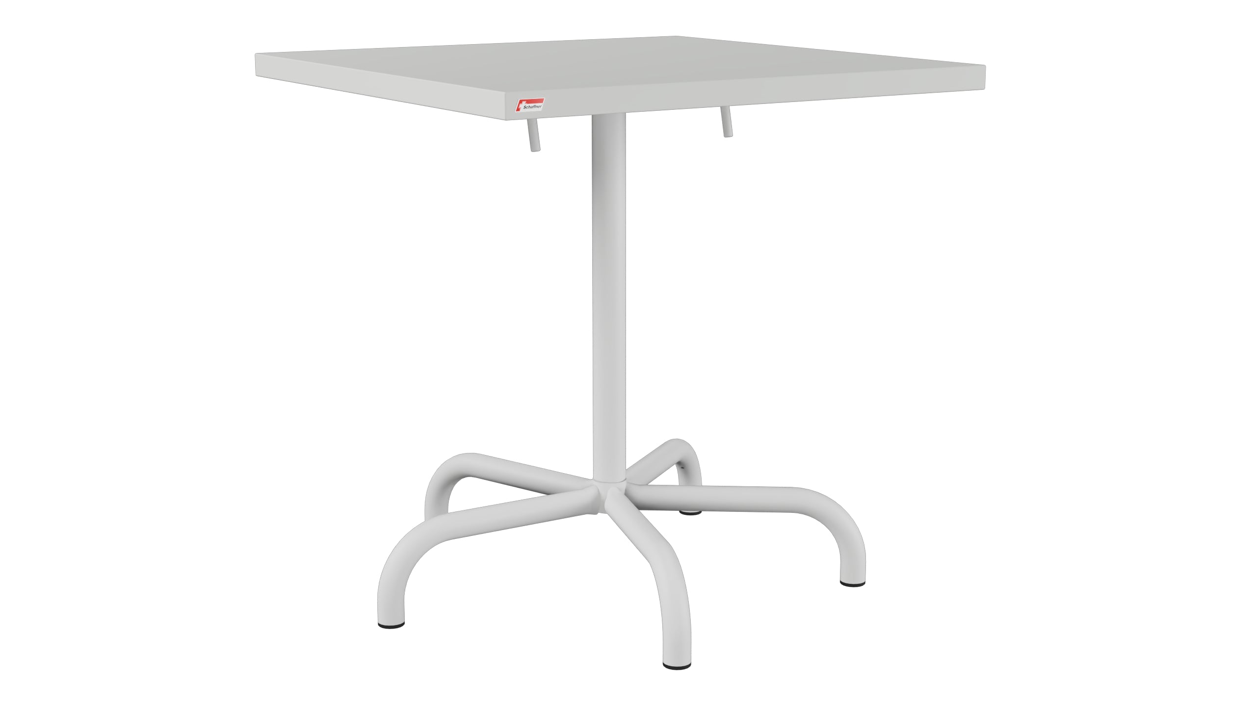 Säntis Metall-Gartentisch 70x70 klappbar in Alusilber präsentiert im Onlineshop von KAQTU Design AG. Gartentisch ist von Schaffner
