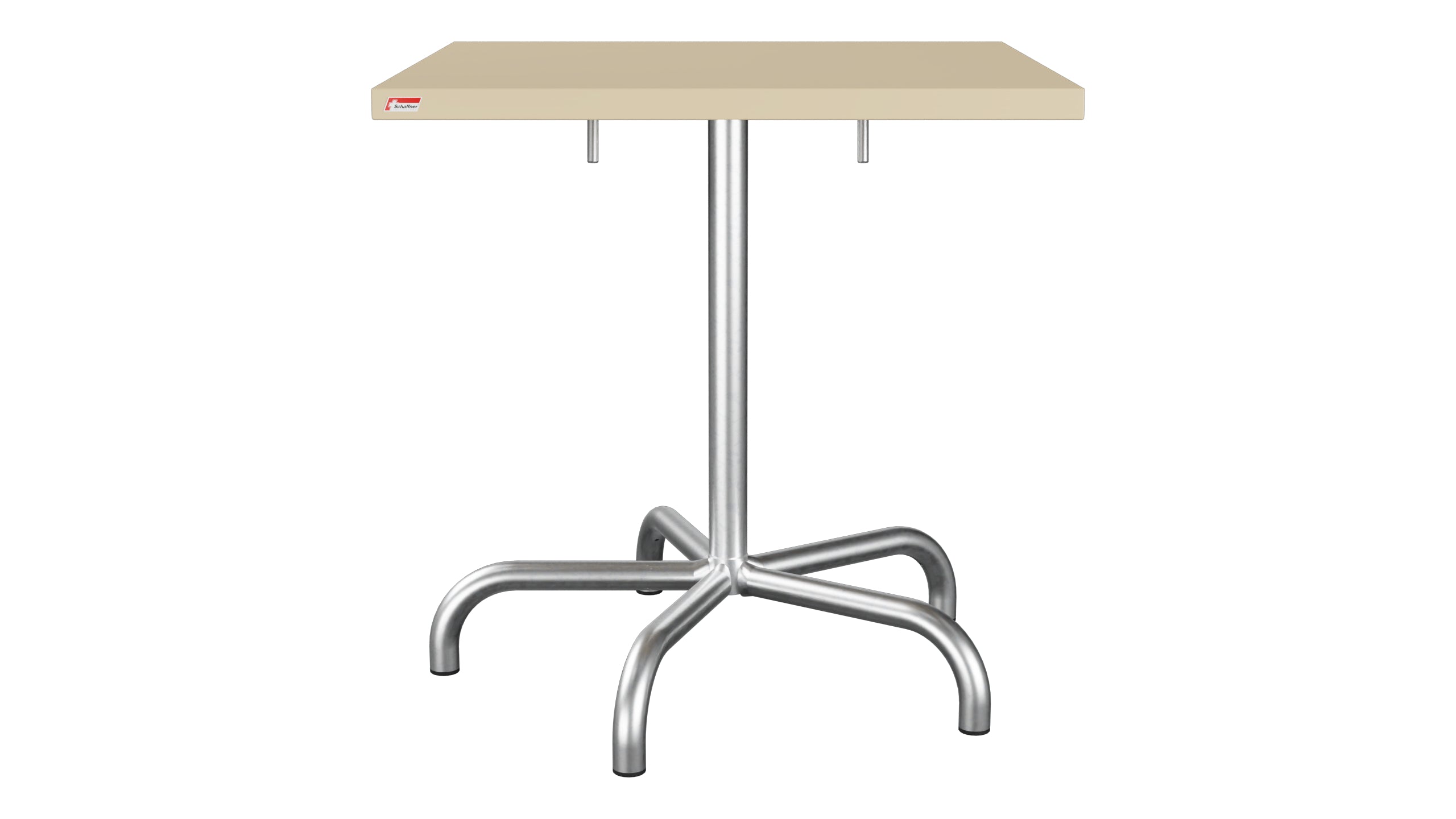 Säntis Metall-Gartentisch 70x70 klappbar in Pastellbraun präsentiert im Onlineshop von KAQTU Design AG. Gartentisch ist von Schaffner