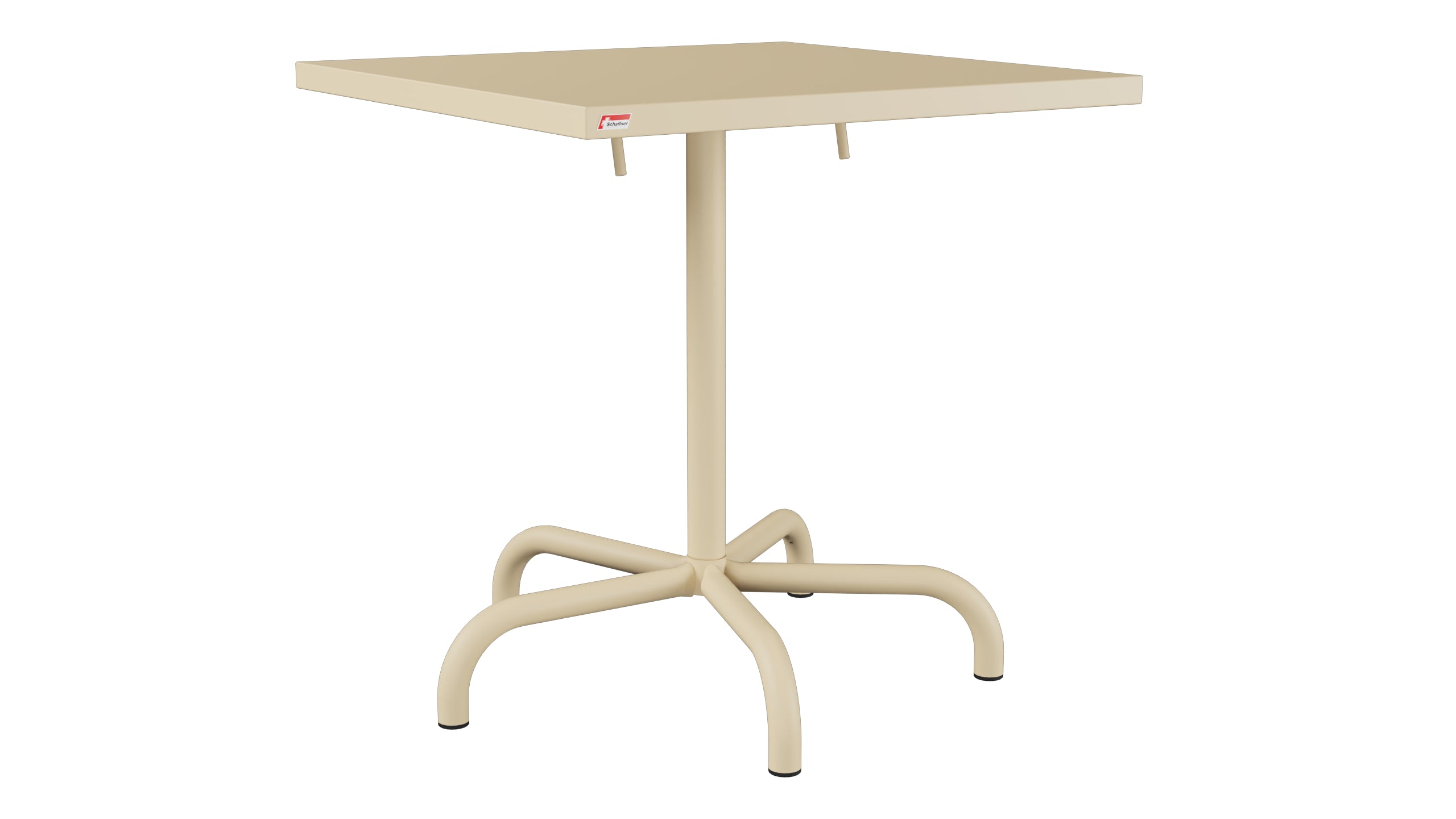 Säntis Metall-Gartentisch 70x70 klappbar in Pastellbraun präsentiert im Onlineshop von KAQTU Design AG. Gartentisch ist von Schaffner