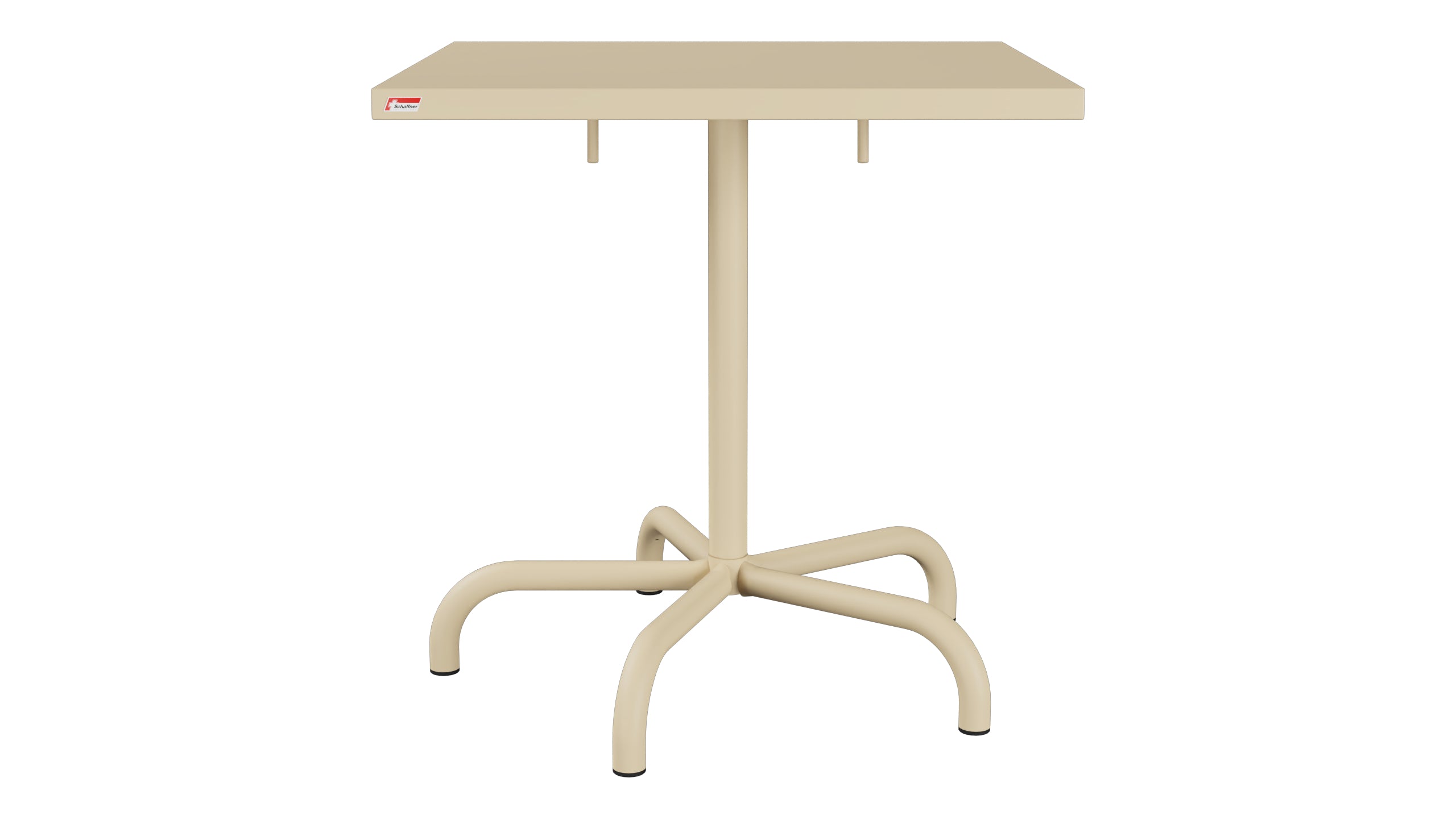 Säntis Metall-Gartentisch 70x70 klappbar in Pastellbraun präsentiert im Onlineshop von KAQTU Design AG. Gartentisch ist von Schaffner