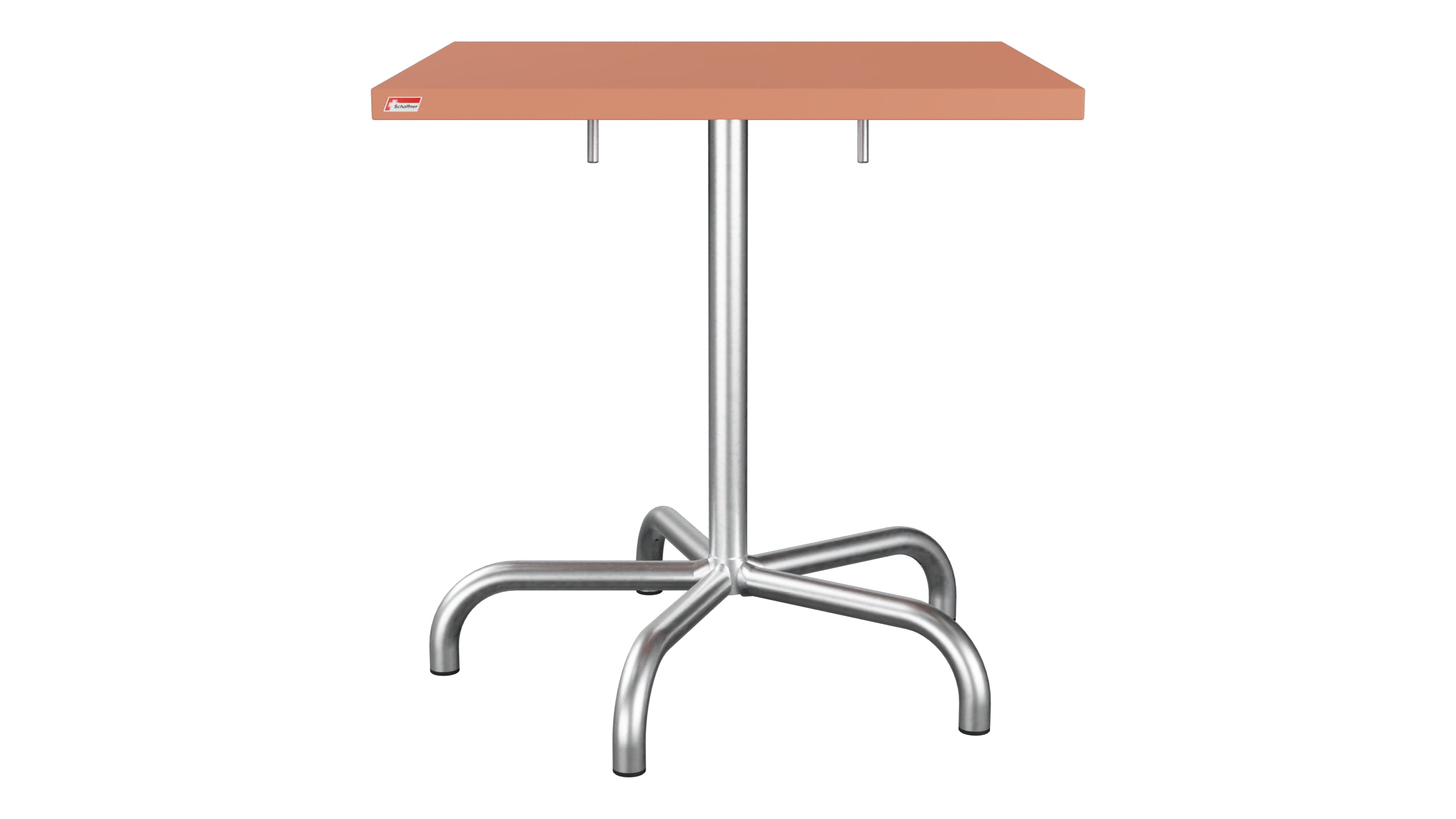 Säntis Metall-Gartentisch 70x70 klappbar in Pastellterracotta präsentiert im Onlineshop von KAQTU Design AG. Gartentisch ist von Schaffner