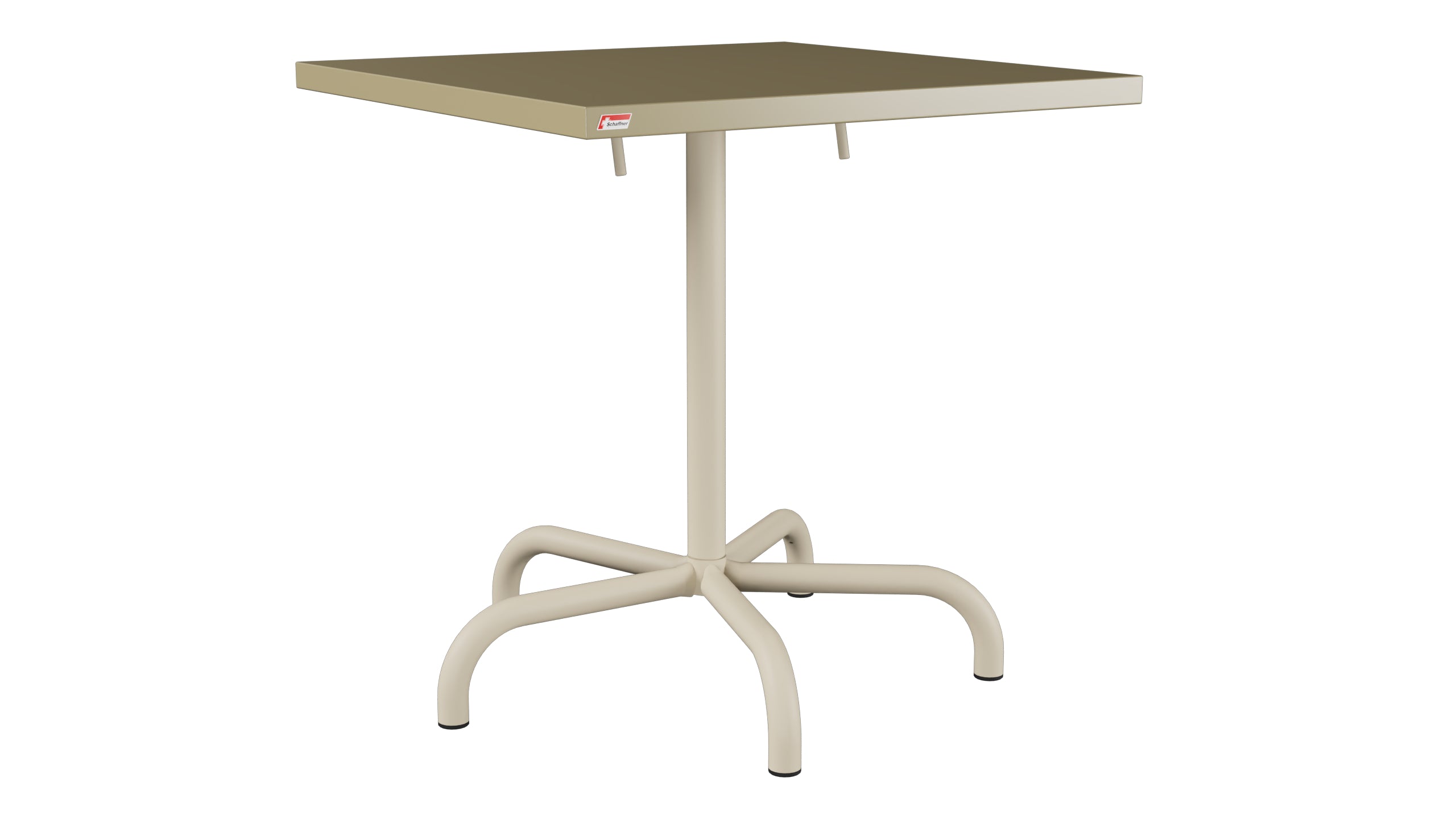 Säntis Metall-Gartentisch 70x70 klappbar in Champagner präsentiert im Onlineshop von KAQTU Design AG. Gartentisch ist von Schaffner