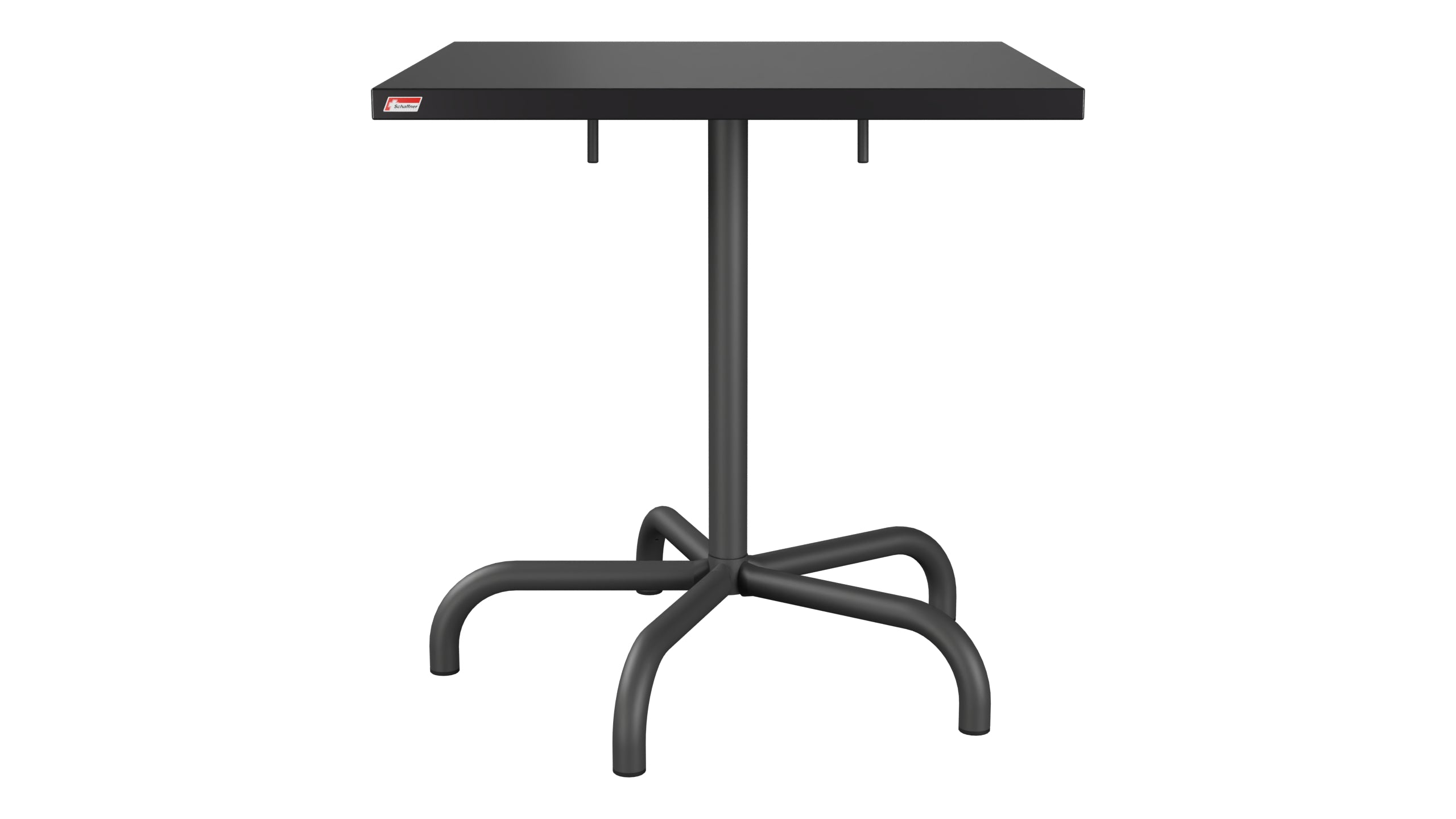 Säntis Metall-Gartentisch 70x70 klappbar in Schwarz präsentiert im Onlineshop von KAQTU Design AG. Gartentisch ist von Schaffner