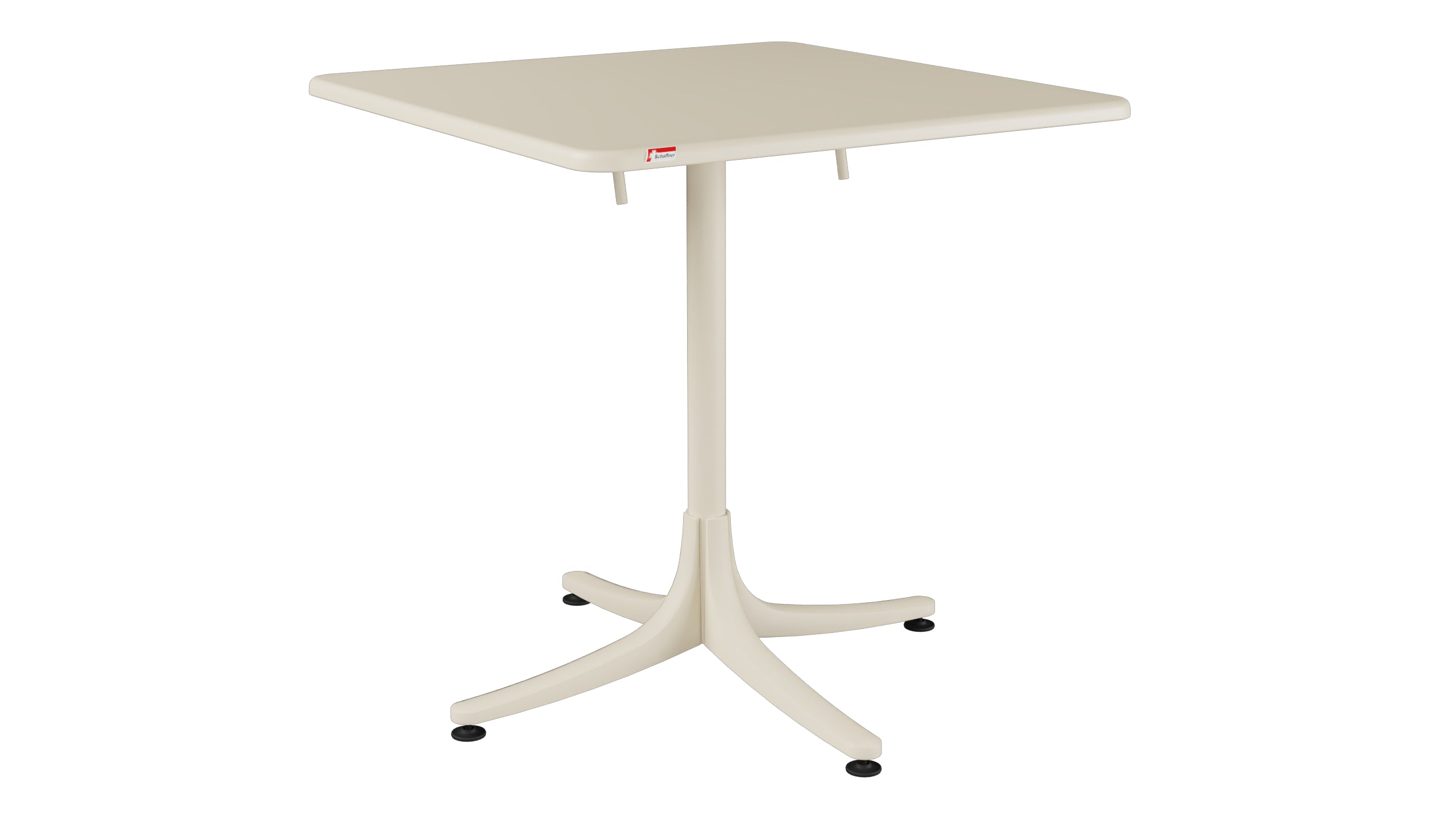 Schaffhausen Glasfaser-Gartentisch 70x70 klappbar in Pastellsand präsentiert im Onlineshop von KAQTU Design AG. Gartentisch ist von Schaffner