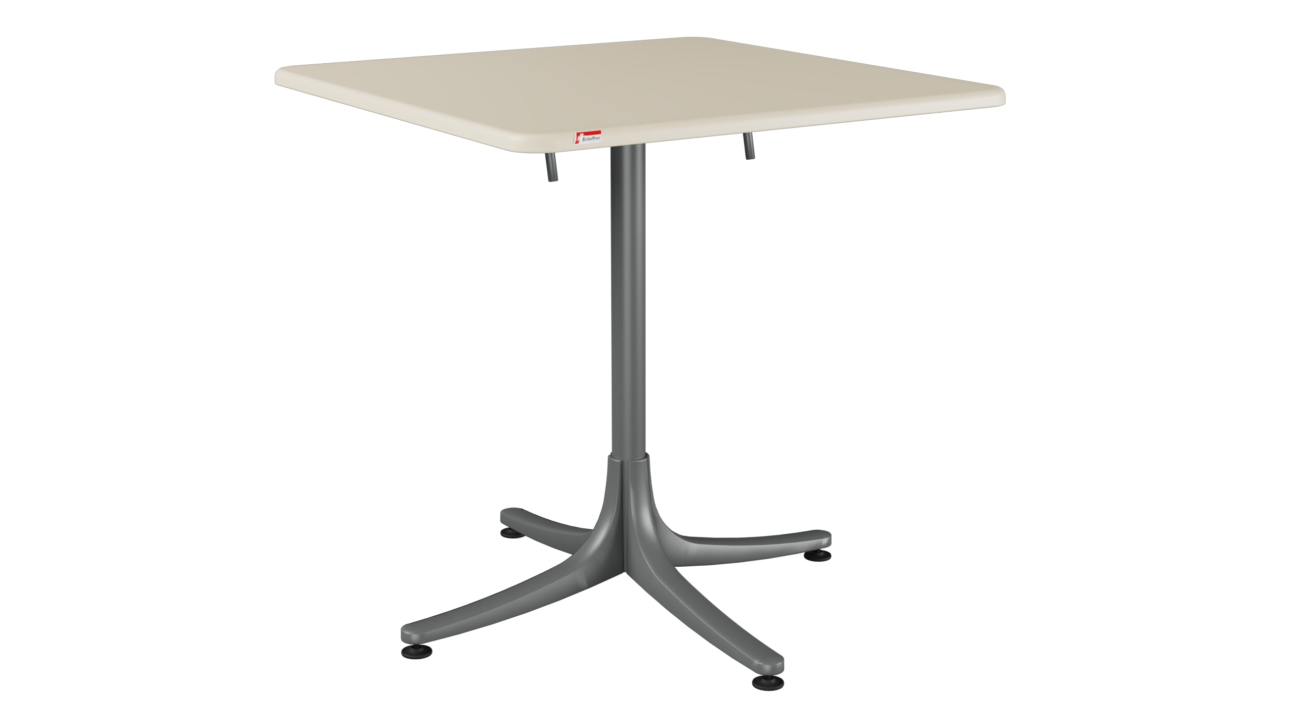 Schaffhausen Glasfaser-Gartentisch 70x70 klappbar in Pastellsand präsentiert im Onlineshop von KAQTU Design AG. Gartentisch ist von Schaffner